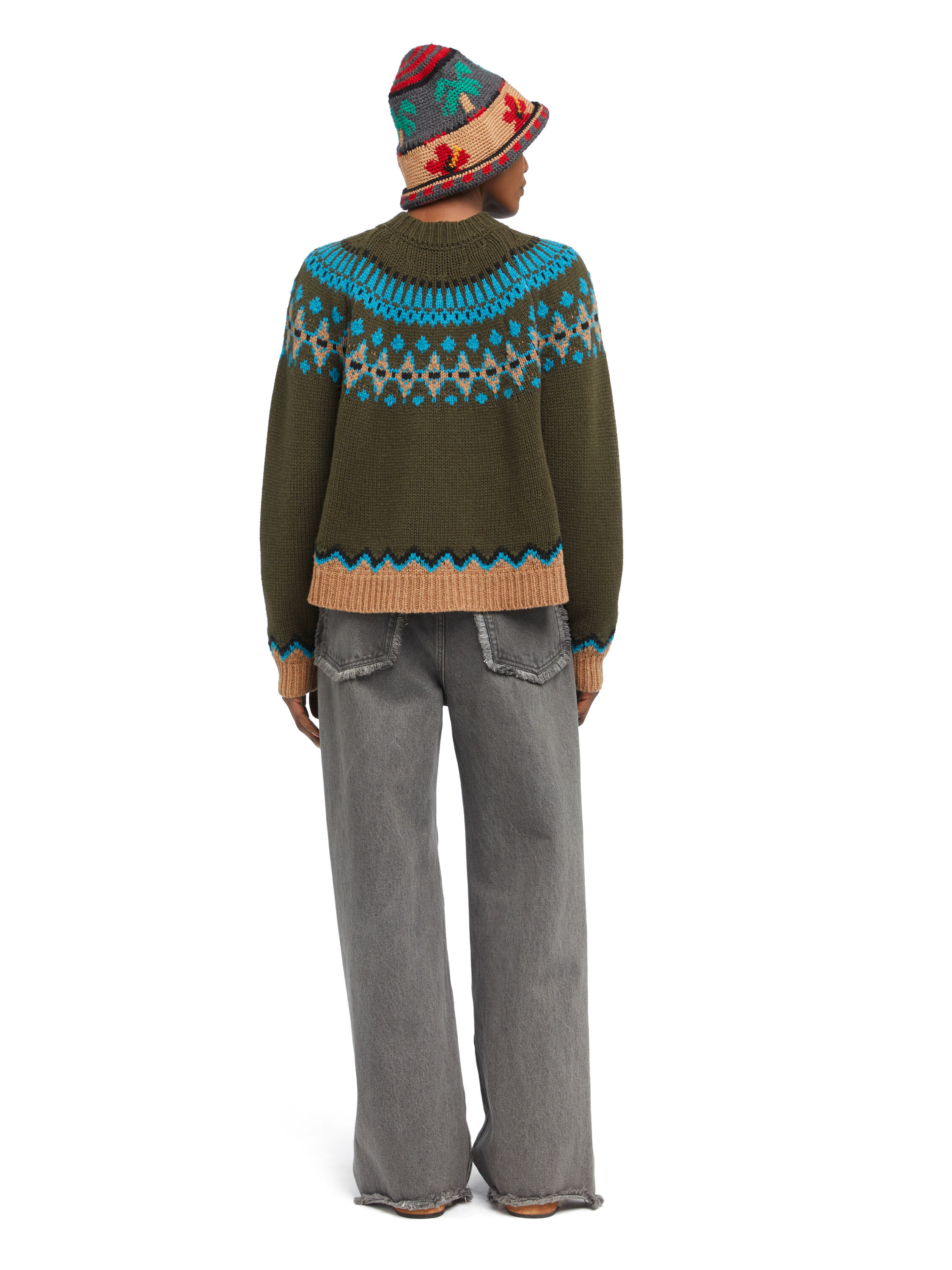 Alanui Sweet Winter Sweater Oliva-Multicolor LWHE061E25KNI001