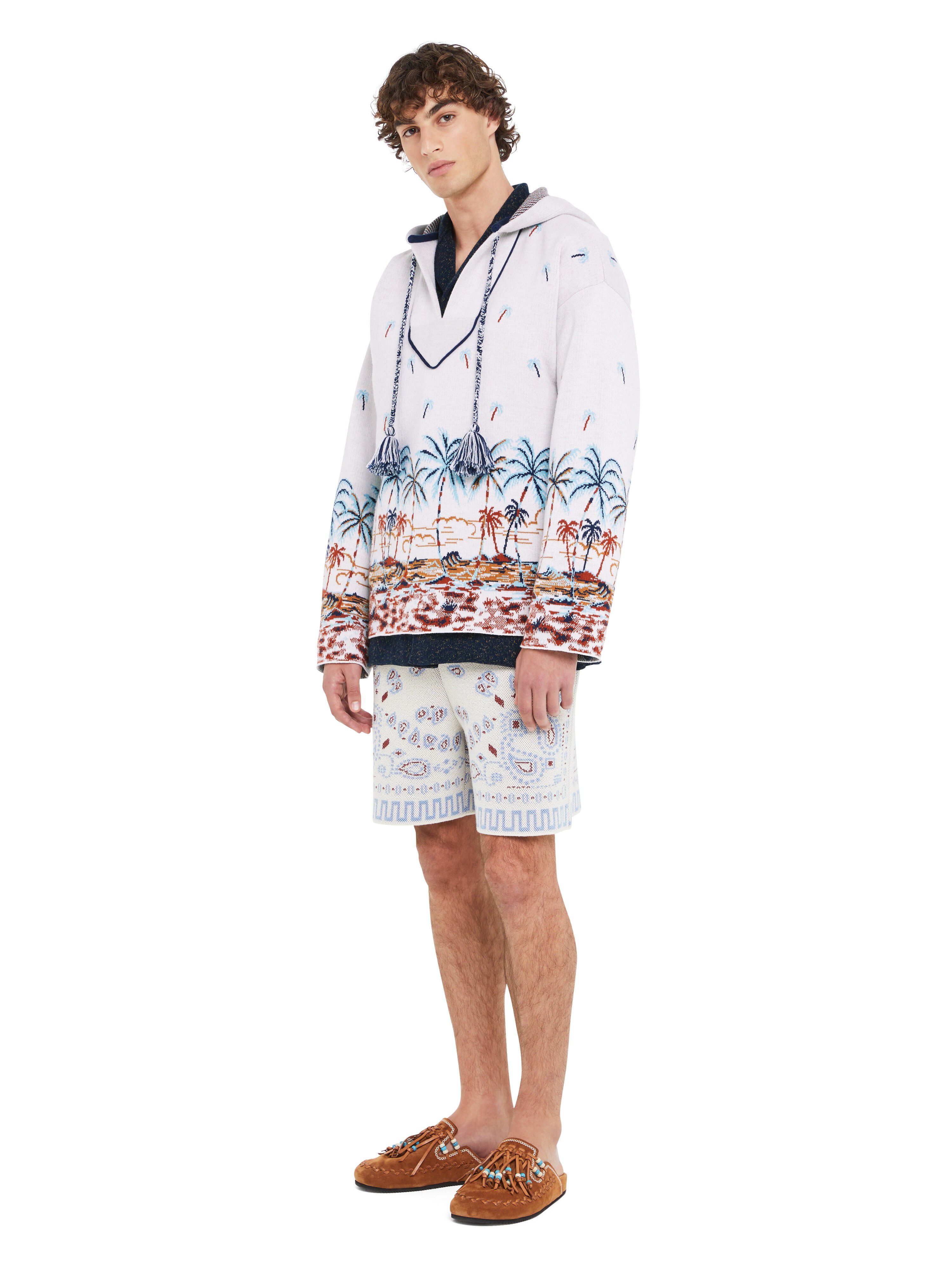Alanui The Tale Of Hawaiian Hoodie Chalk-Sky Blue LMHU001R25KNI001