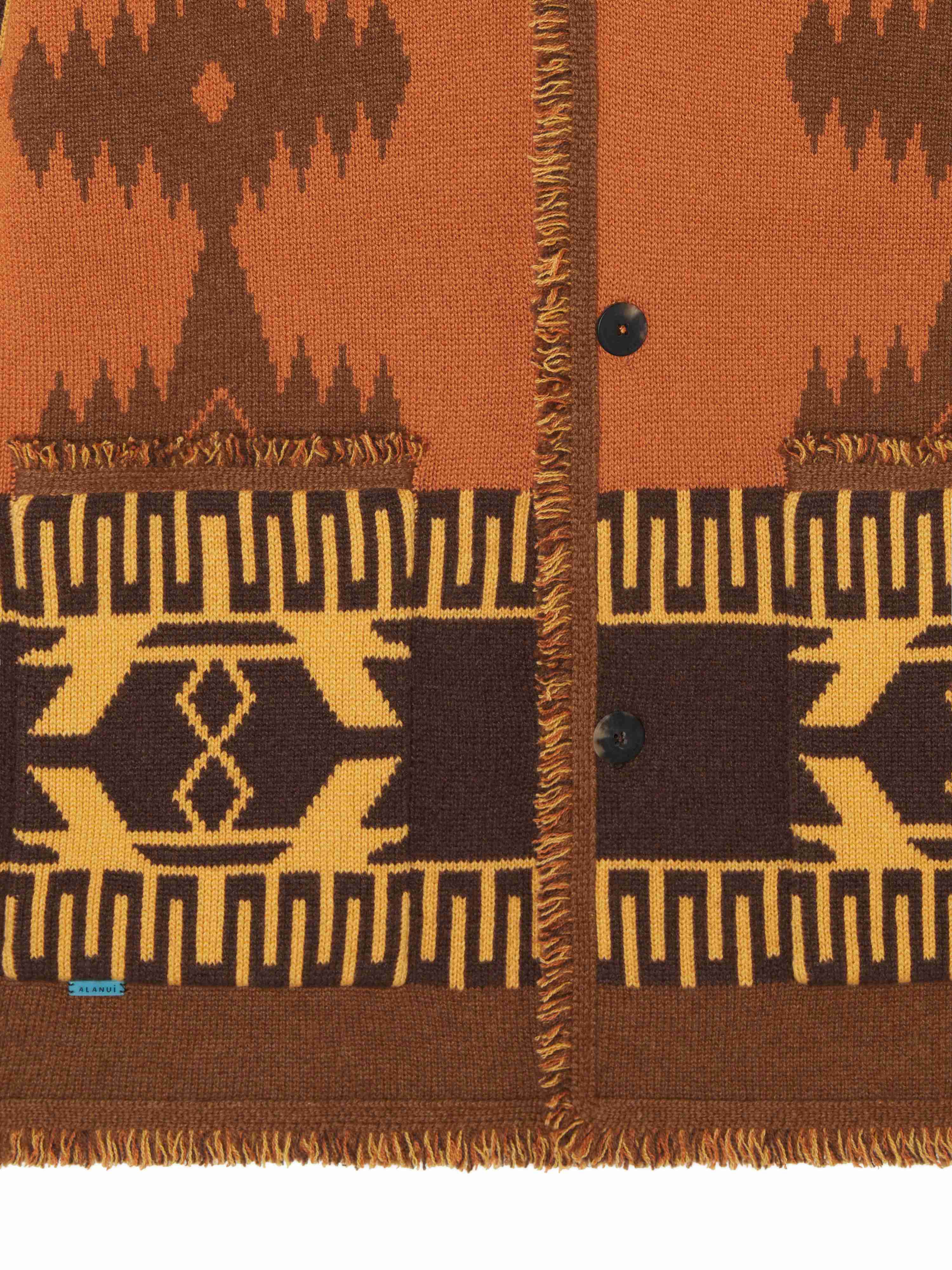 Alanui Icon Jacquard Cardigan Tamarind-Castagno LMHB038E24KNI001