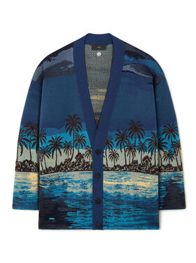 Alanui Lost In The Blue Cardigan Deep Blue-Multicolor LMHB027R26KNI003