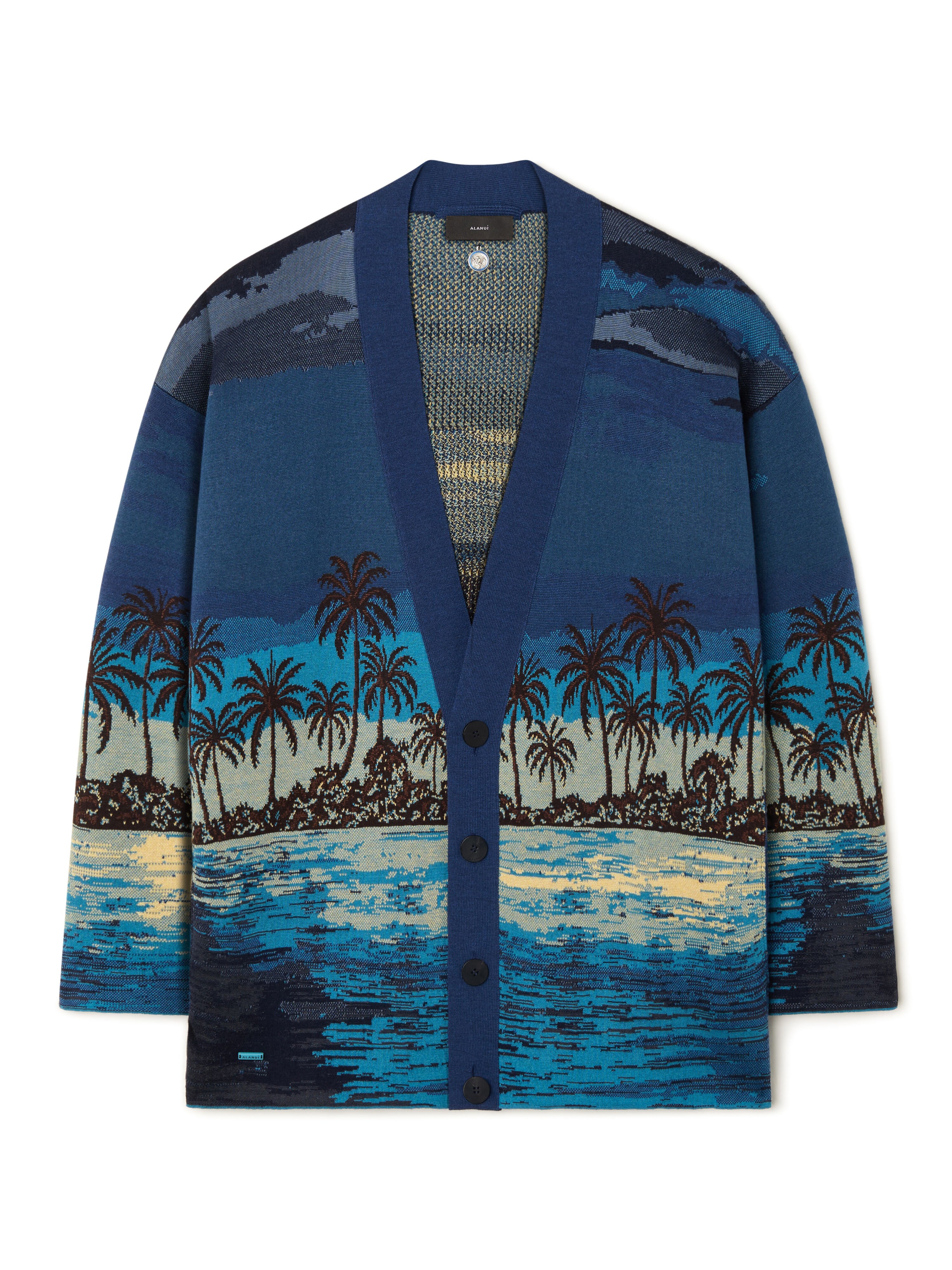 Alanui Lost In The Blue Cardigan Deep Blue-Multicolor LMHB027R26KNI003