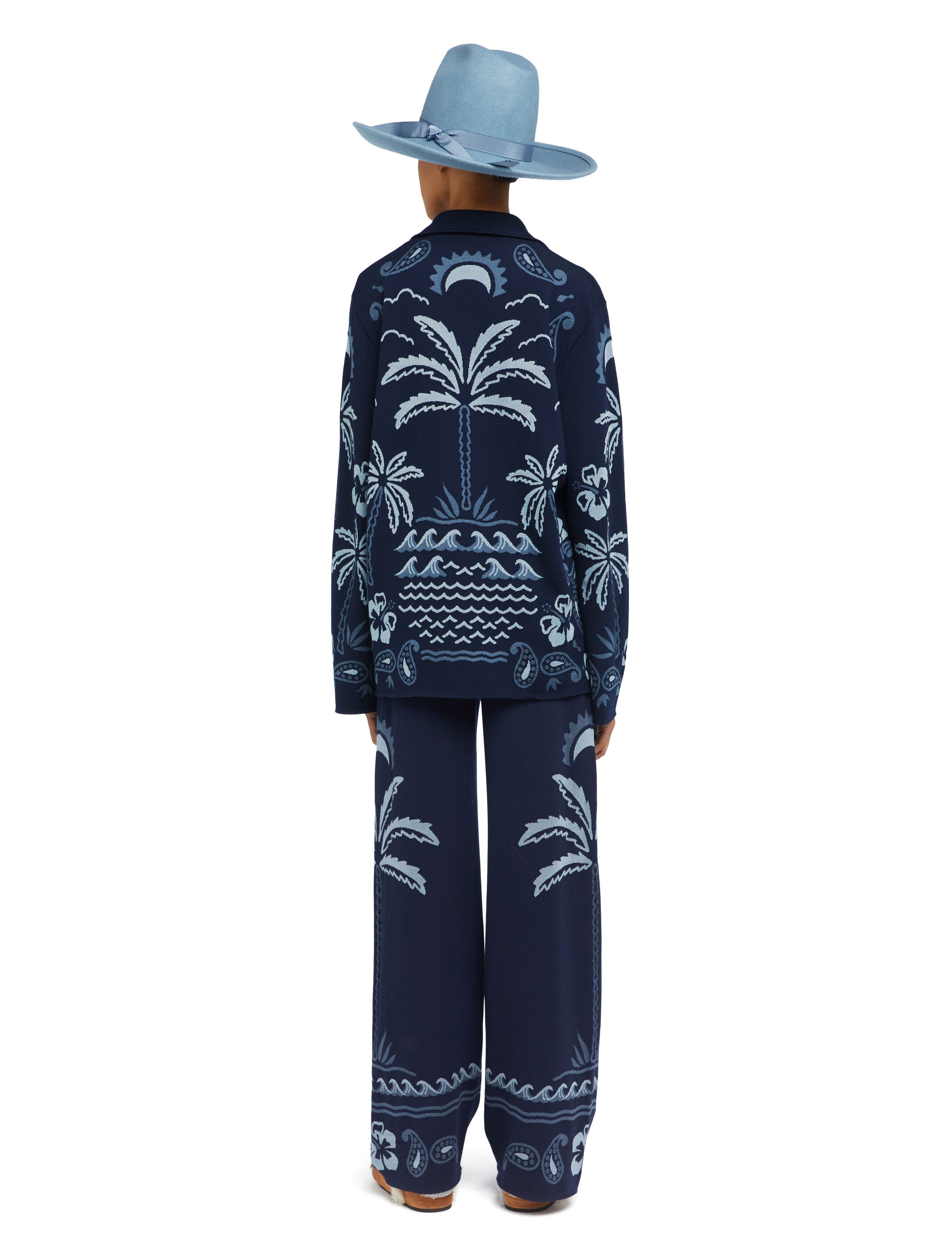 Alanui Glimpse Of Eden Shirt Midnight-Denim LWHY001E25KNI002