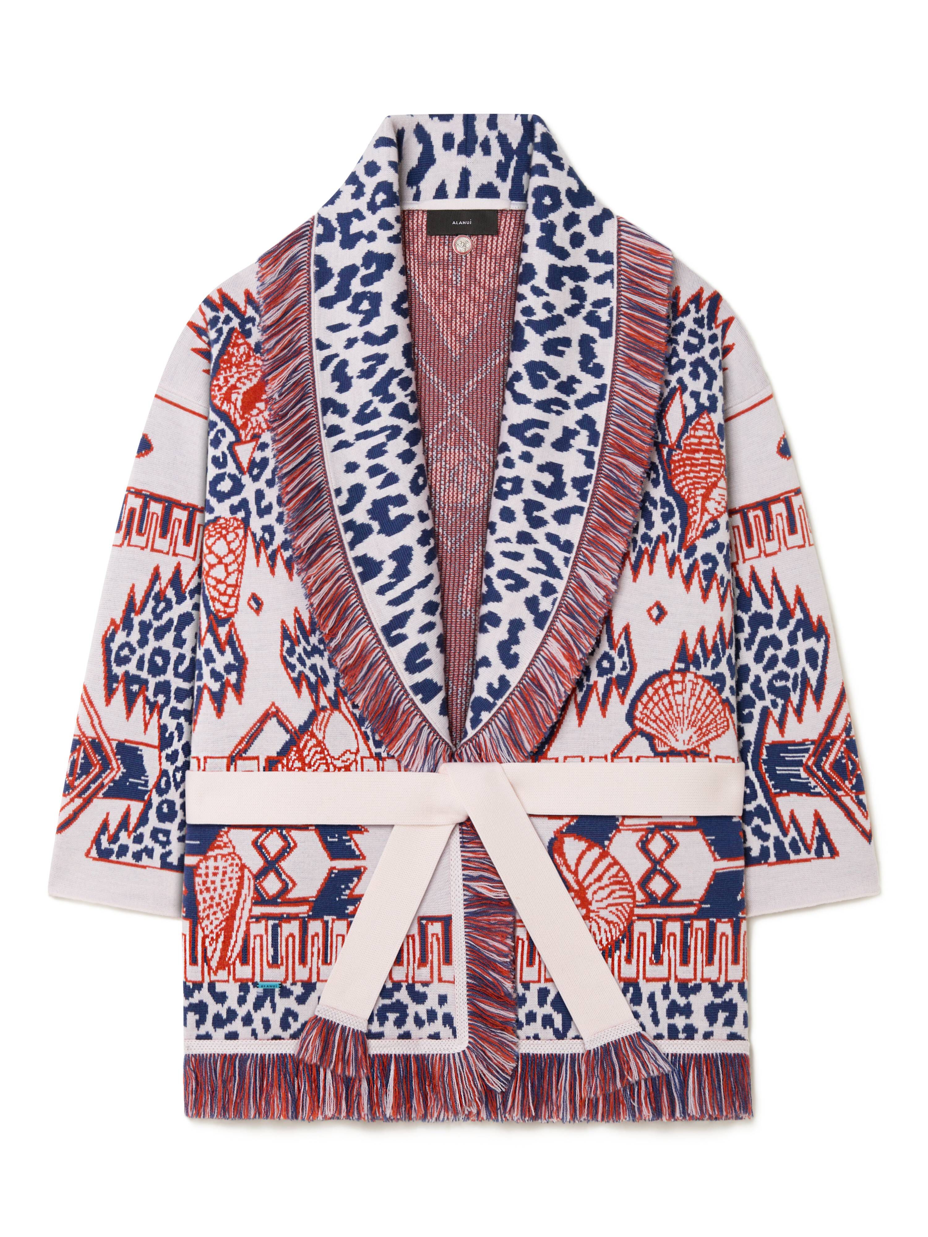 Alanui Wilderness Fusion Cardigan Indigo-Furnace LWHB064R25KNI00F