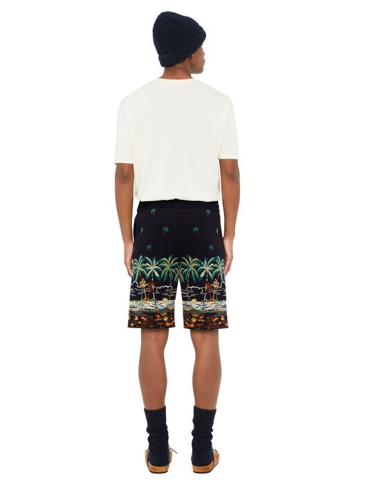 Alanui The Tale Of A Hawaiian Shorts Midnight Blue-Multicolor LMHM004E24KNI003