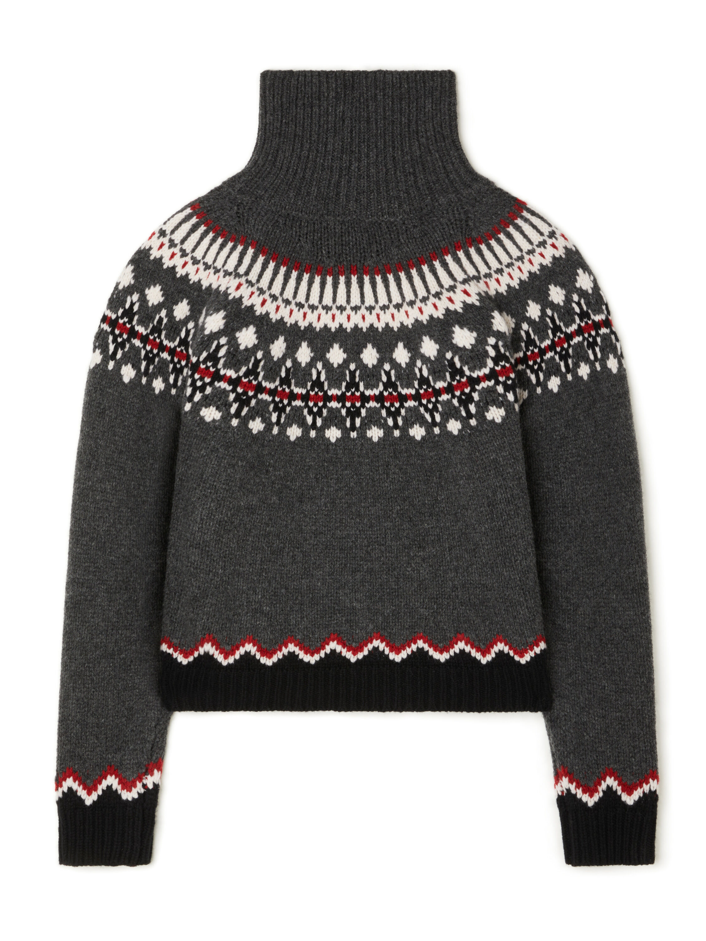 Alanui Sweet Winter Turtleneck Black Grey-Multicolor LWHF001E25KNI001