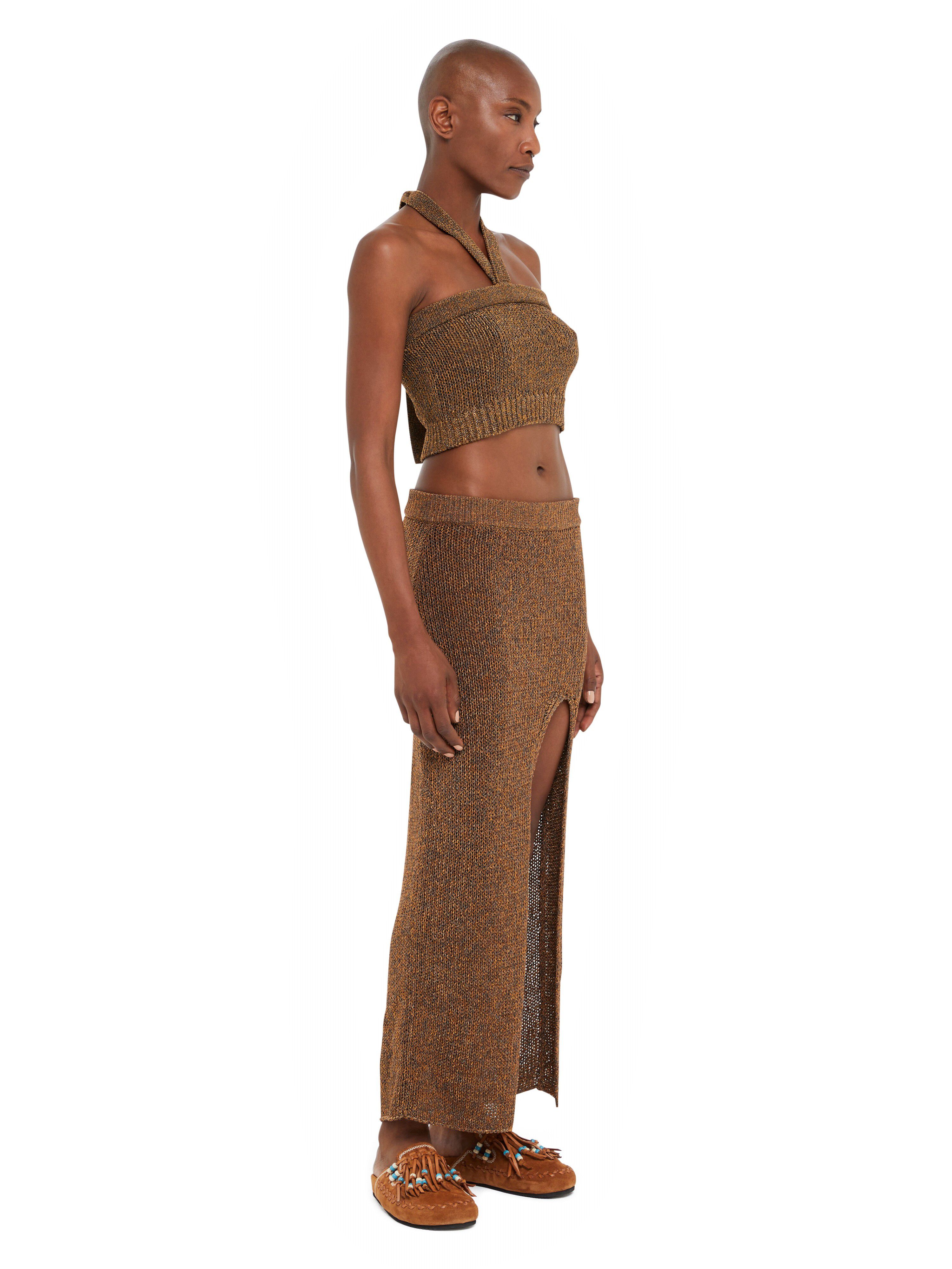 Alanui Shady Beach Top Pecan LWHT00AR25KNI002