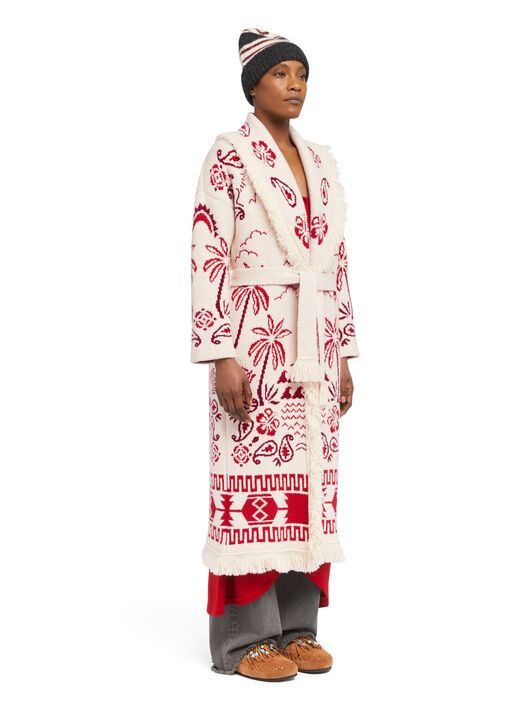 Alanui Glimpse Of Eden Coat Chalk-Ruby LWHQ003E25KNI002