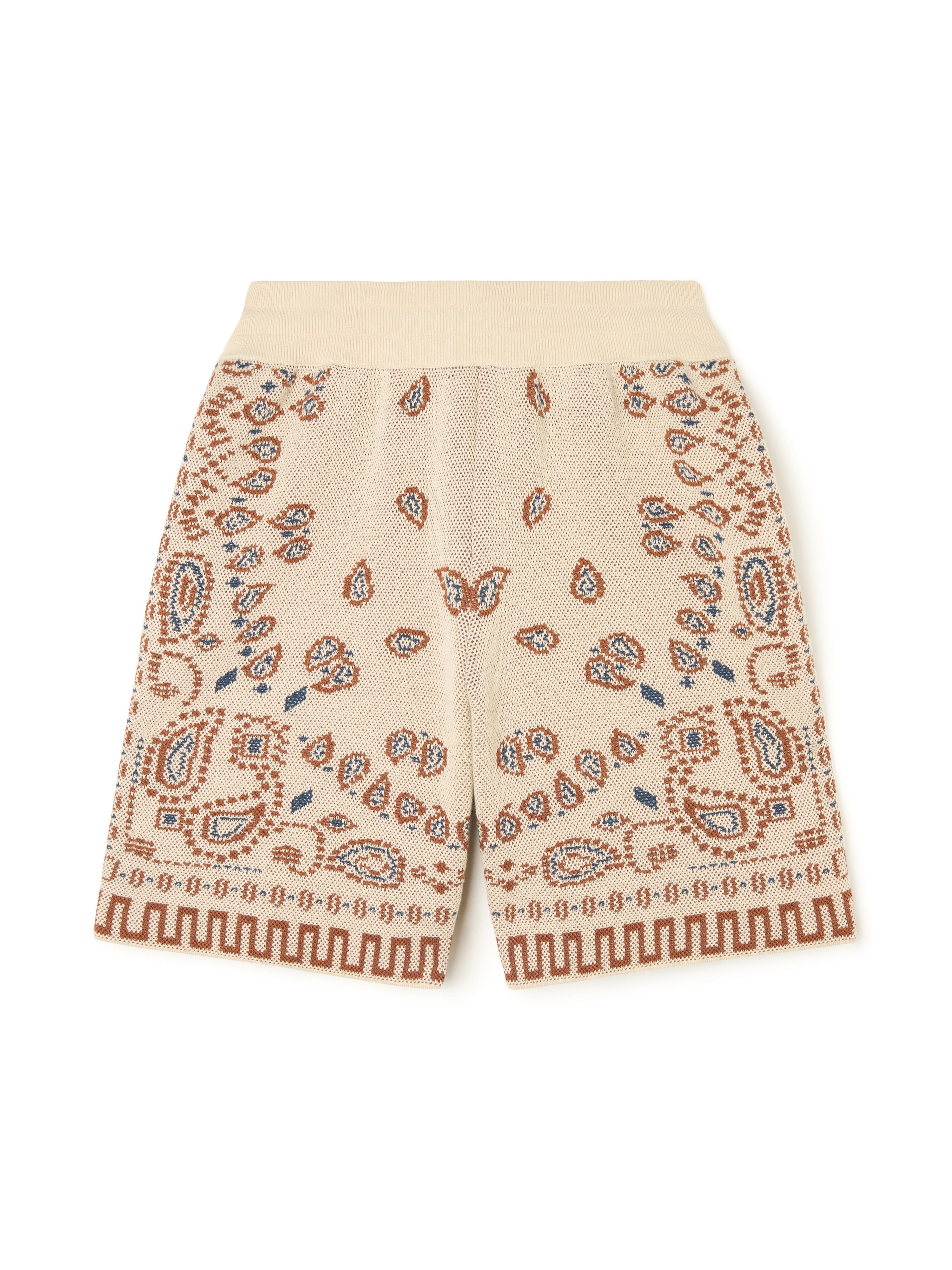 Alanui Cotton Piquet Bandana Bermuda Sand-Red Earth LMHM003R26KNI002 Alanui Cotton Piquet Bandana Bermuda Sand-Red Earth LMHM003R26KNI002