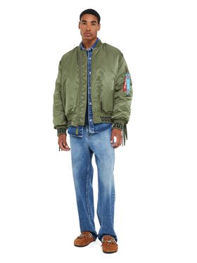 Alanui Alpha Industries X Alanui Bomber Coffee-Linseed LMHB039R25KNI002