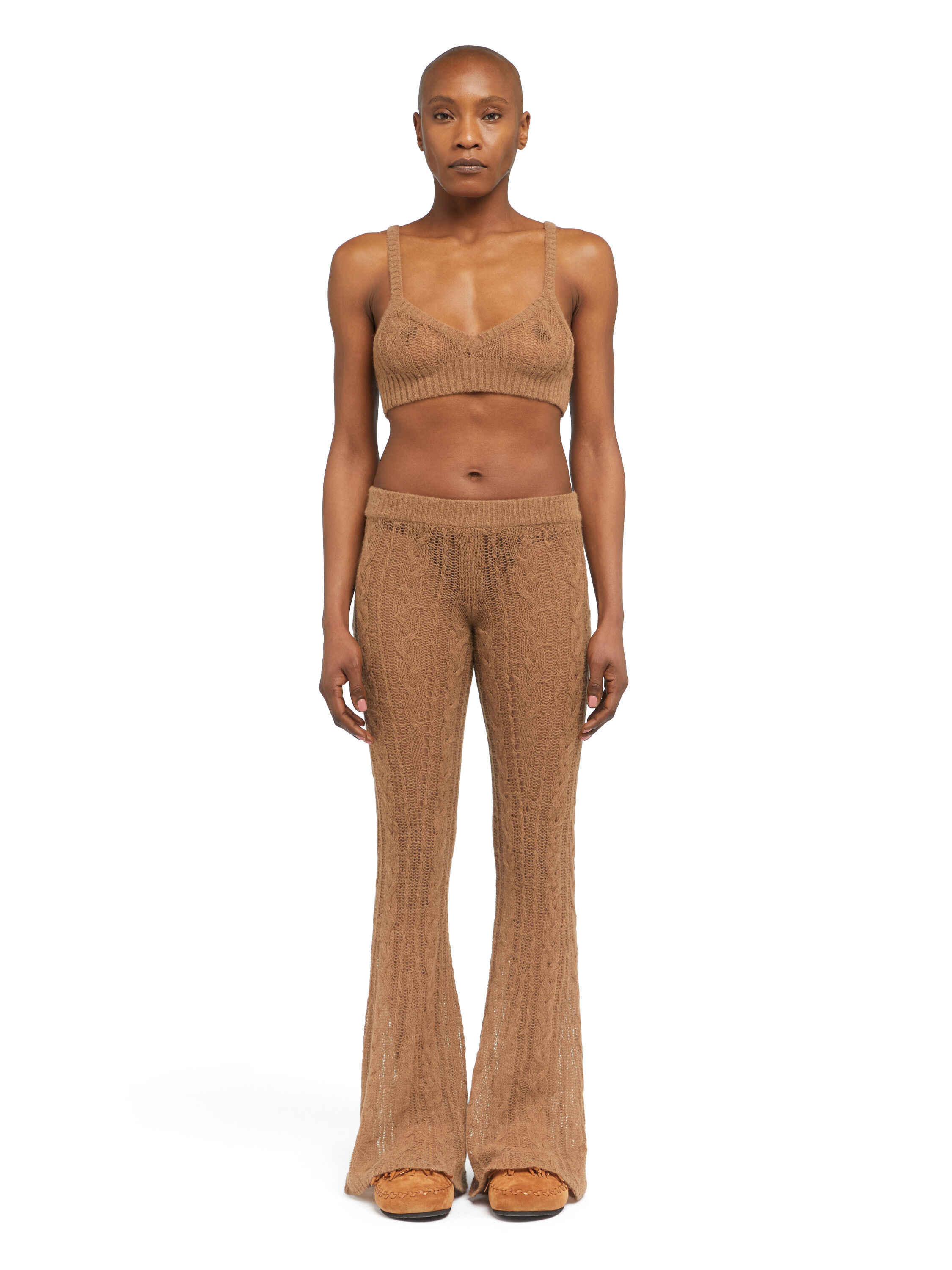 Alanui Desert Drift Bra Camel LWHR005E25KNI001