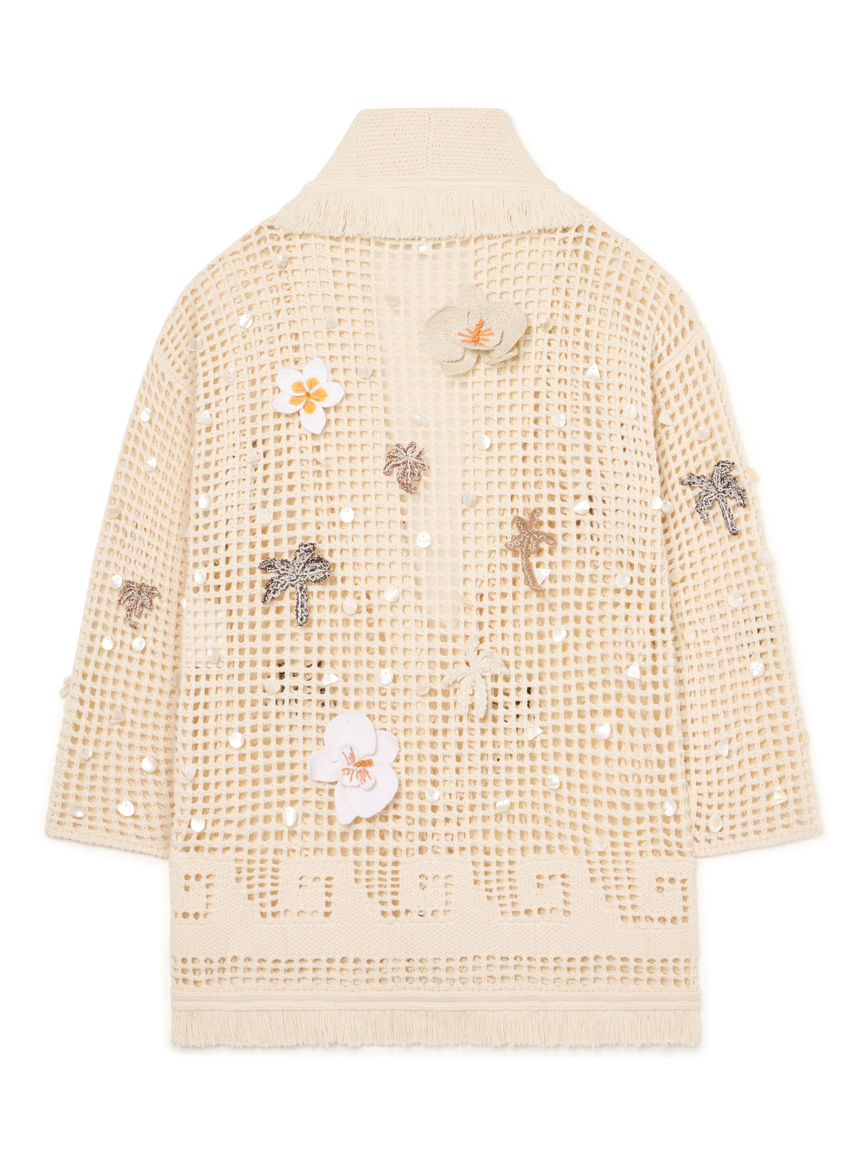 Alanui Where The Waves Begins Cardigan Sand LWHB064R26KNI013 Alanui Where The Waves Begins Cardigan Sand LWHB064R26KNI013