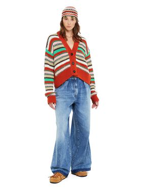 Alanui Sunny Stripes Cardicrop Black-Multicolor LWHB064R25KNI00B