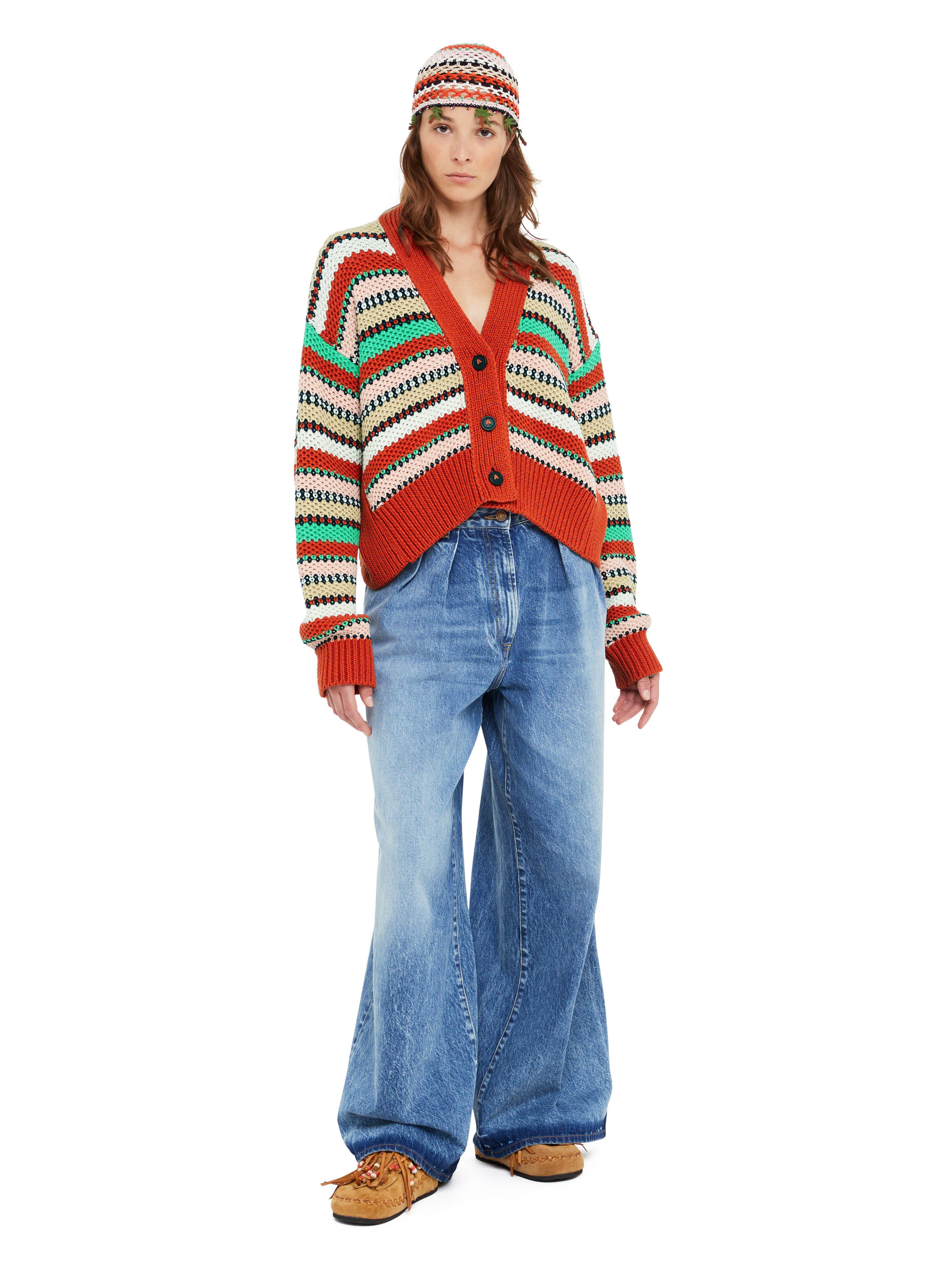 Alanui Sunny Stripes Cardicrop Furnace-Multicolor LWHB055R25KNI003