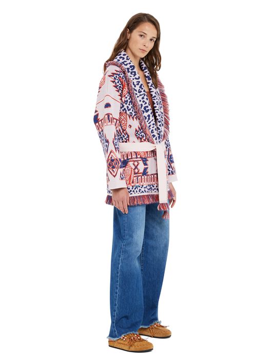Alanui Wilderness Fusion Cardigan Indigo-Furnace LWHB064R25KNI00F
