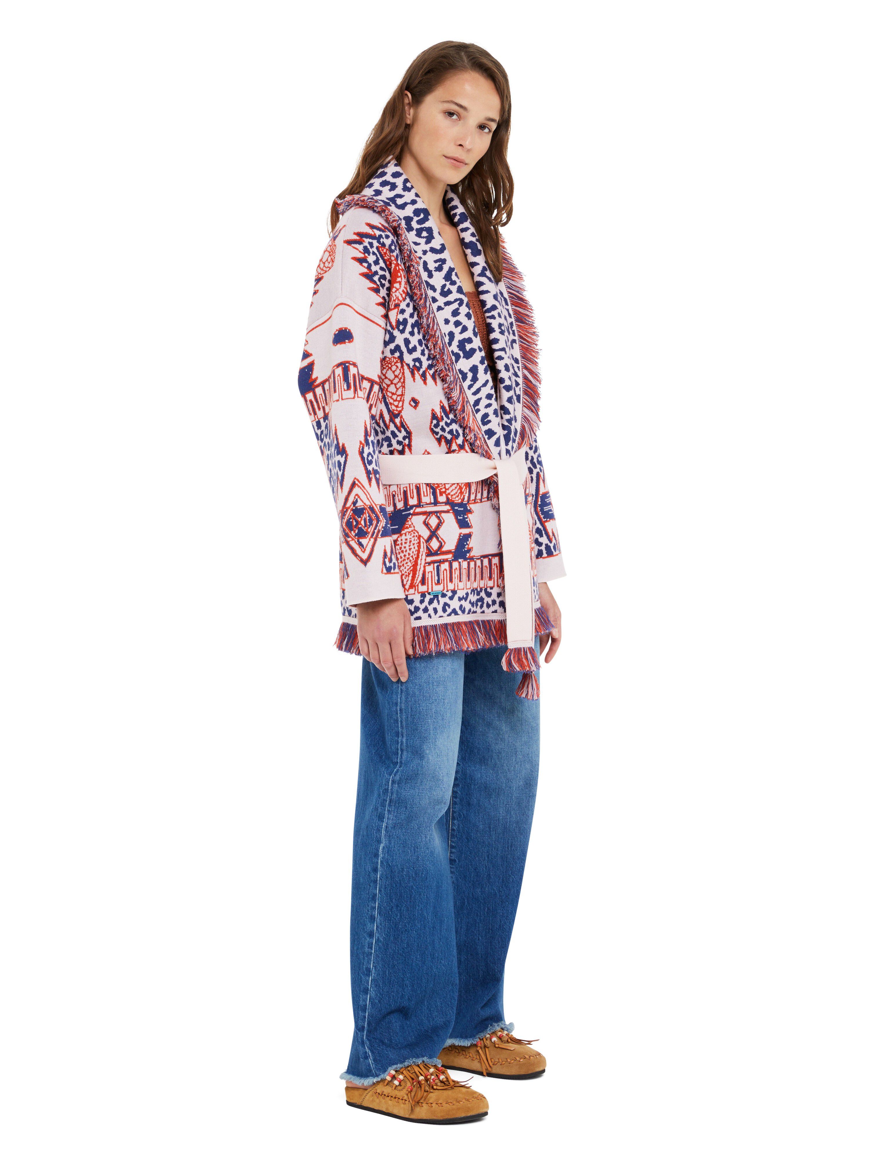 Alanui Wilderness Fusion Cardigan Indigo-Furnace LWHB064R25KNI00F