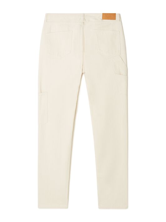 Alanui Raw Cargo Denim Pants White Raw Denim LMYB001R25DEN001