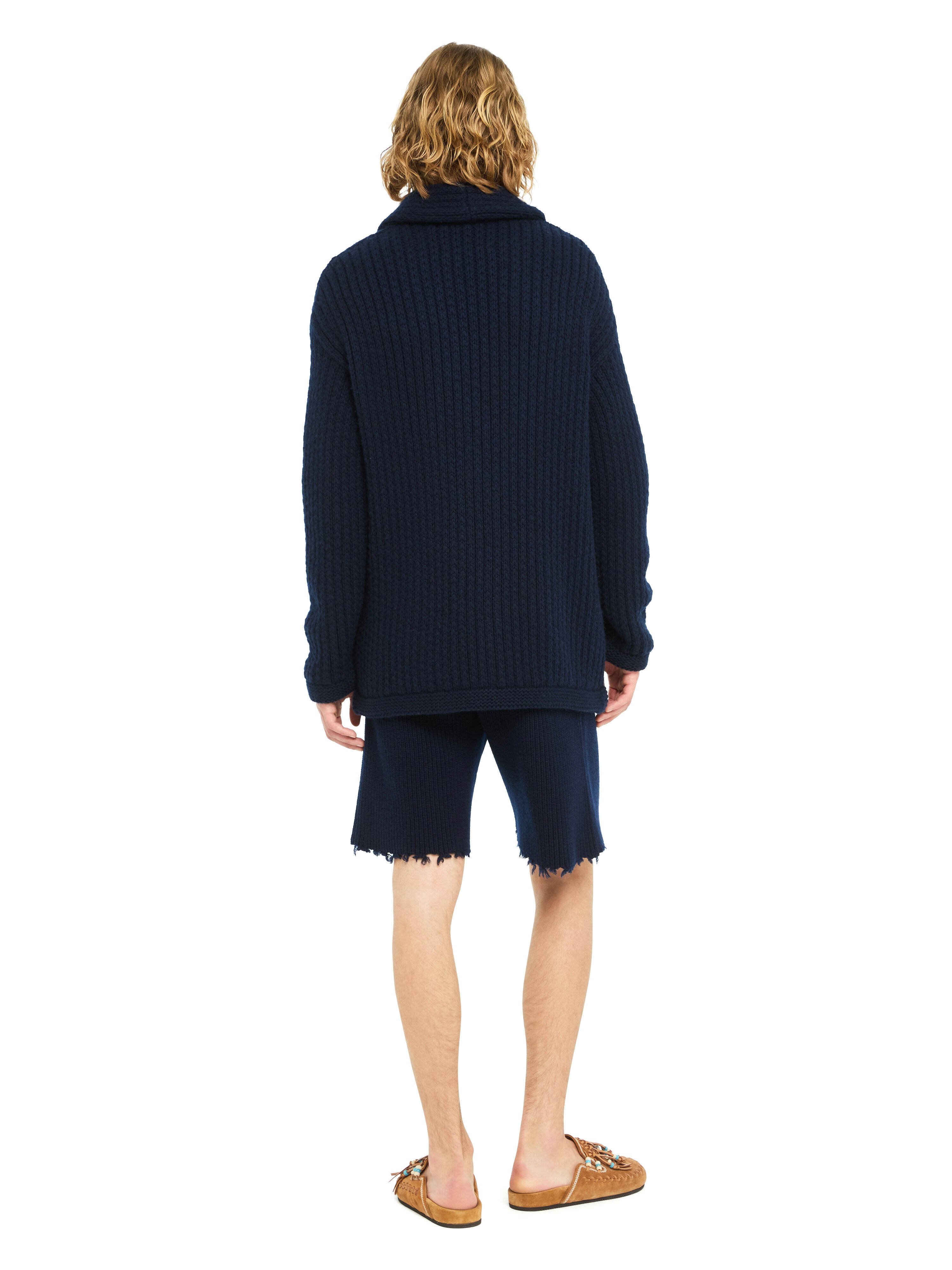 Alanui Alanui Finest Cardigan Deep Blue LMHB037R26KNI001 Alanui Alanui Finest Cardigan Deep Blue LMHB037R26KNI001