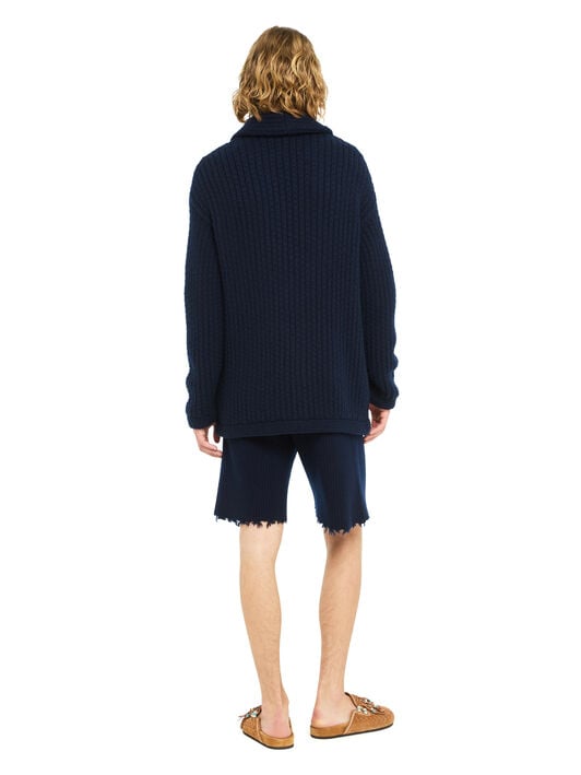 Alanui Alanui Finest Cardigan Deep Blue LMHB037R26KNI001 Alanui Alanui Finest Cardigan Deep Blue LMHB037R26KNI001