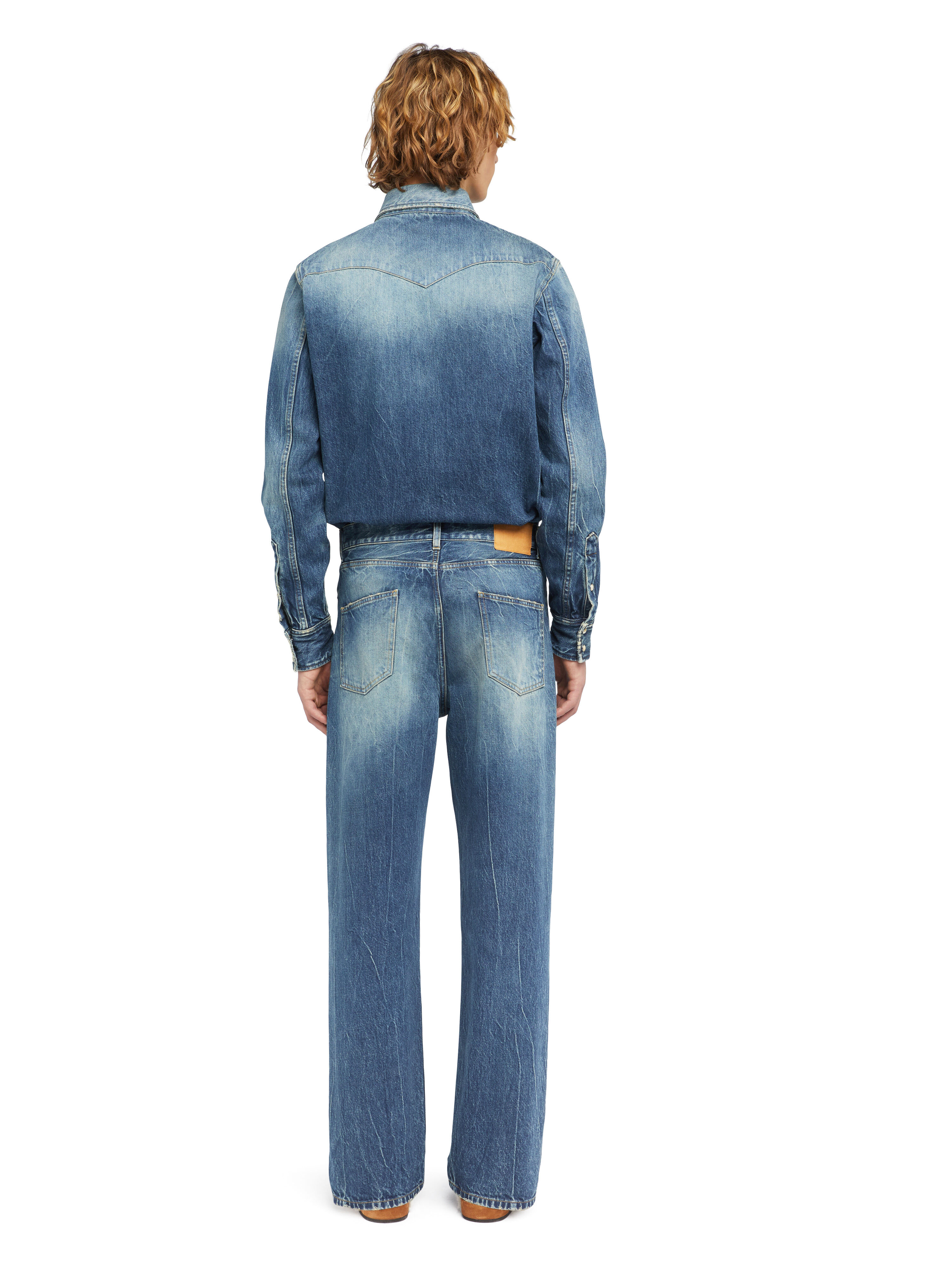 Alanui Pacific Roads Denim Pants Medium Wash Denim LMYA013E25DEN003