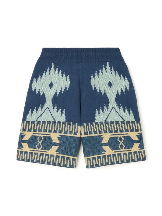 Alanui Cotton Piquet Icon Bermuda Arbour-Light Blue LMHM003R26KNI001 Alanui Cotton Piquet Icon Bermuda Arbour-Light Blue LMHM003R26KNI001