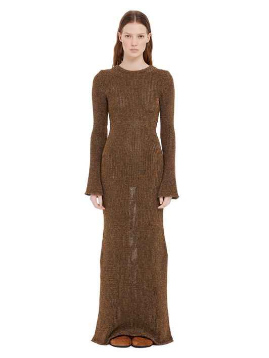 Alanui Shady Beach Dress Pecan LWHI05FR25KNI001