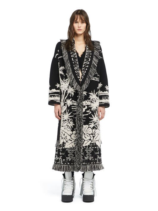 Alanui Palm Grove Tales Coat Black LWHQ003E25KNI003