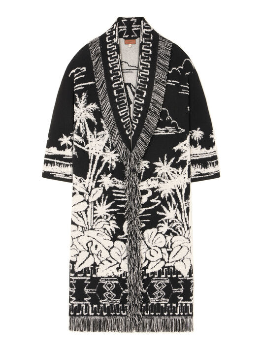 Alanui Palm Grove Tales Coat Black LWHQ003E25KNI003