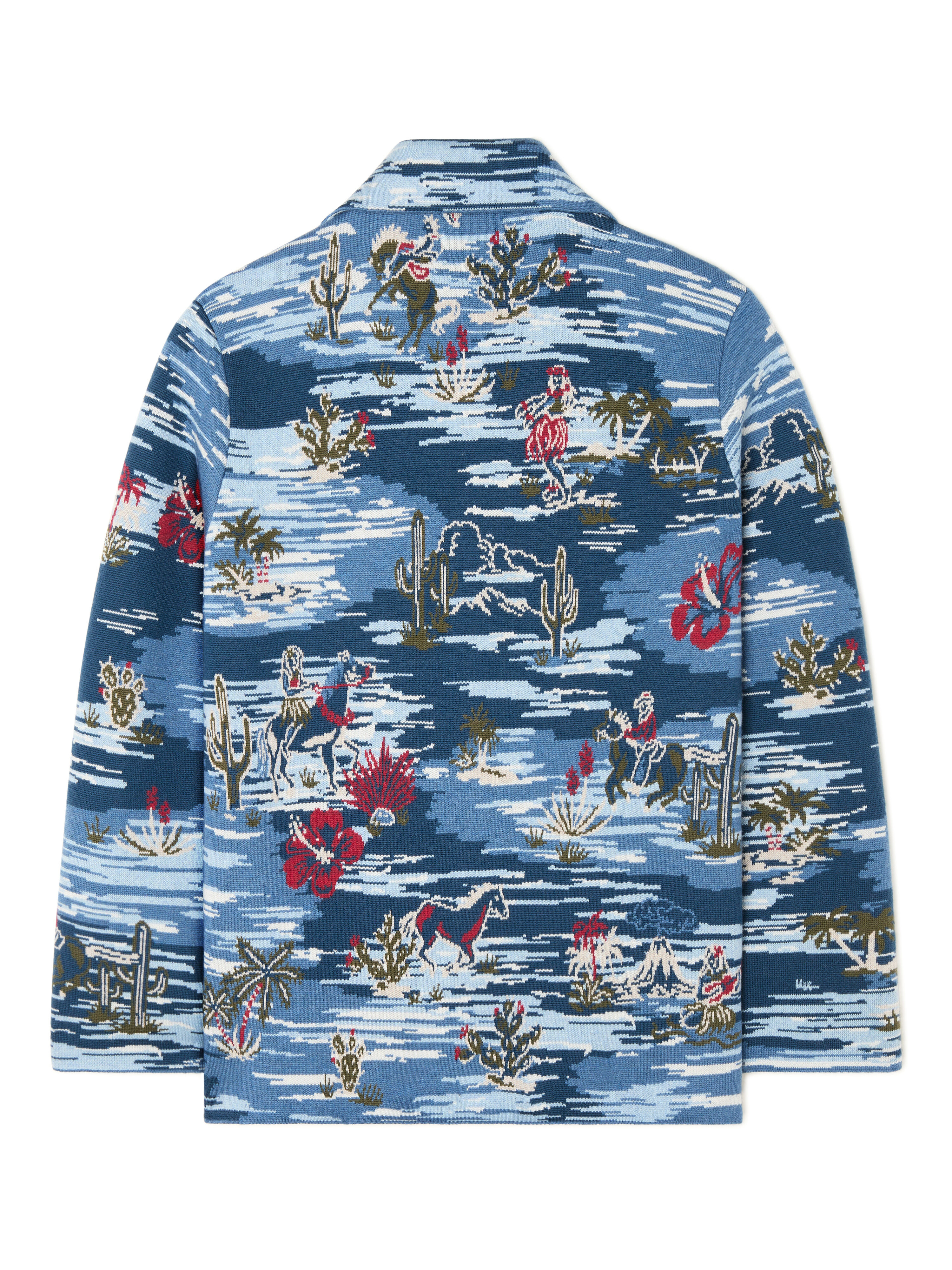 Alanui Tex-Hawaii Roundtrip Shirt Midnight-Multicolor LMHY004E25KNI001