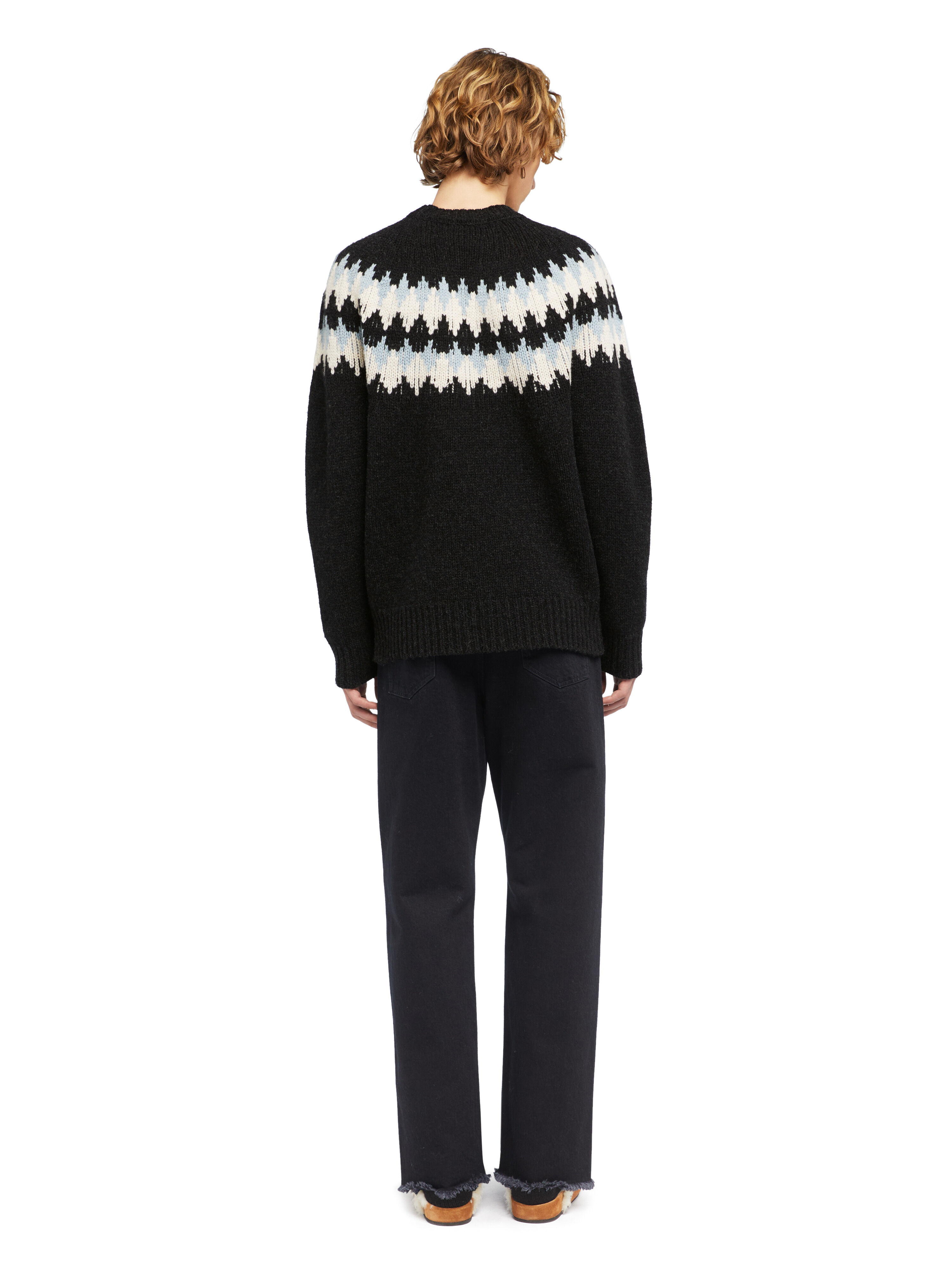 Alanui Sweet Winter Sweater Midnight-Chalk LMHE016E25KNI001