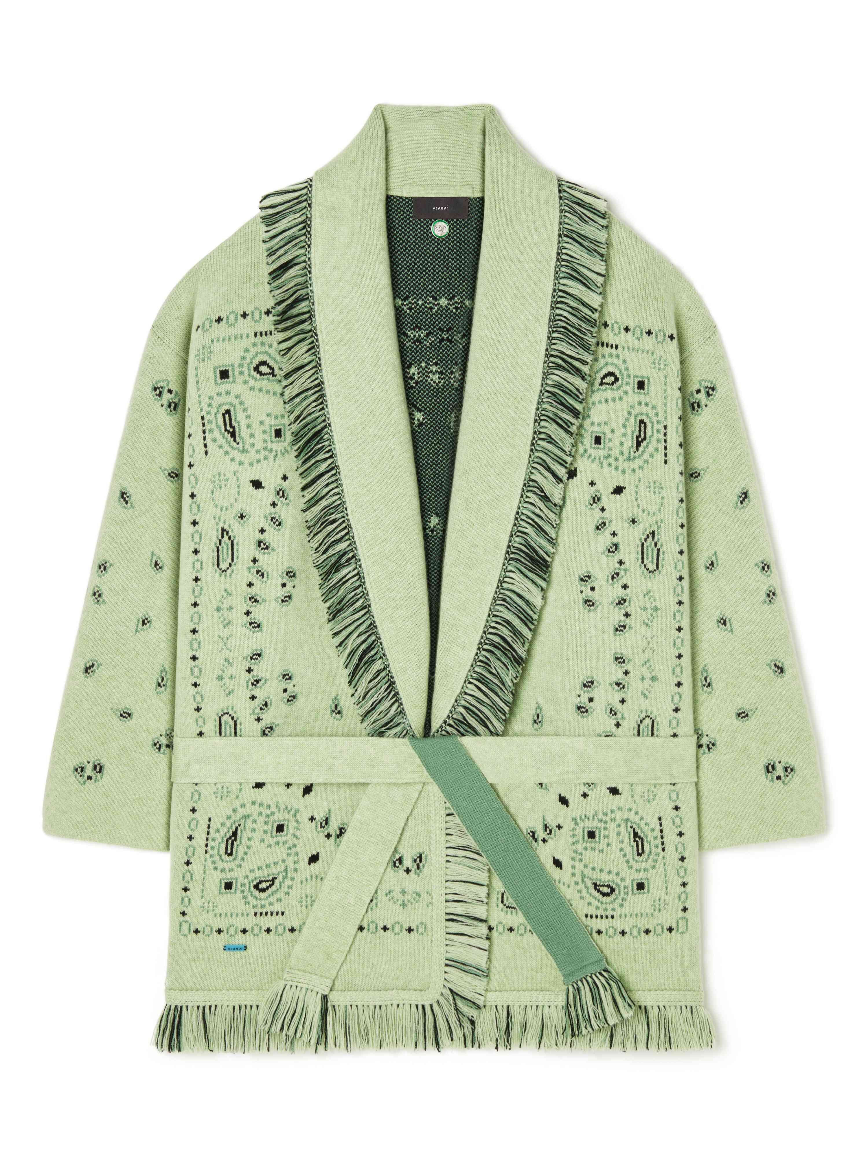 Alanui Bandana Jacquard Cardigan Surf-Multicolor LWHB064R24KNI002