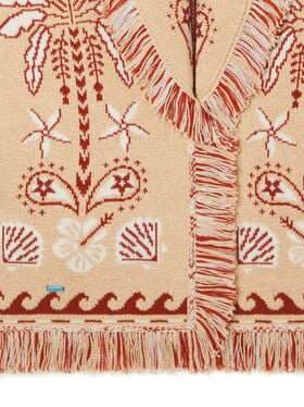 Alanui Echoes Of The Island Cardigan Pink Sand-Chalk