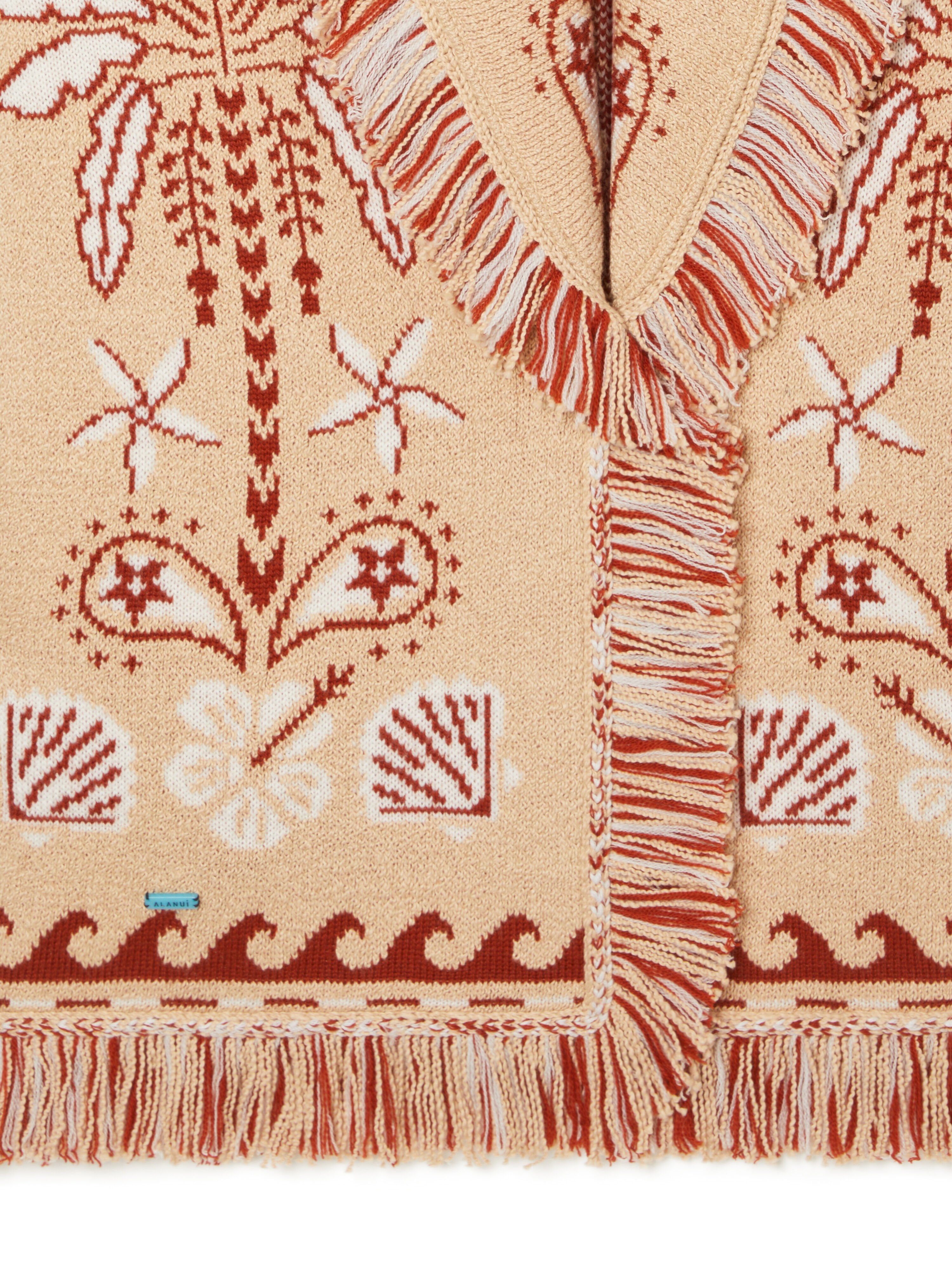 Alanui Echoes Of The Island Cardigan Pink Sand-Chalk LWHB064R26KNI003 Alanui Echoes Of The Island Cardigan Pink Sand-Chalk LWHB064R26KNI003