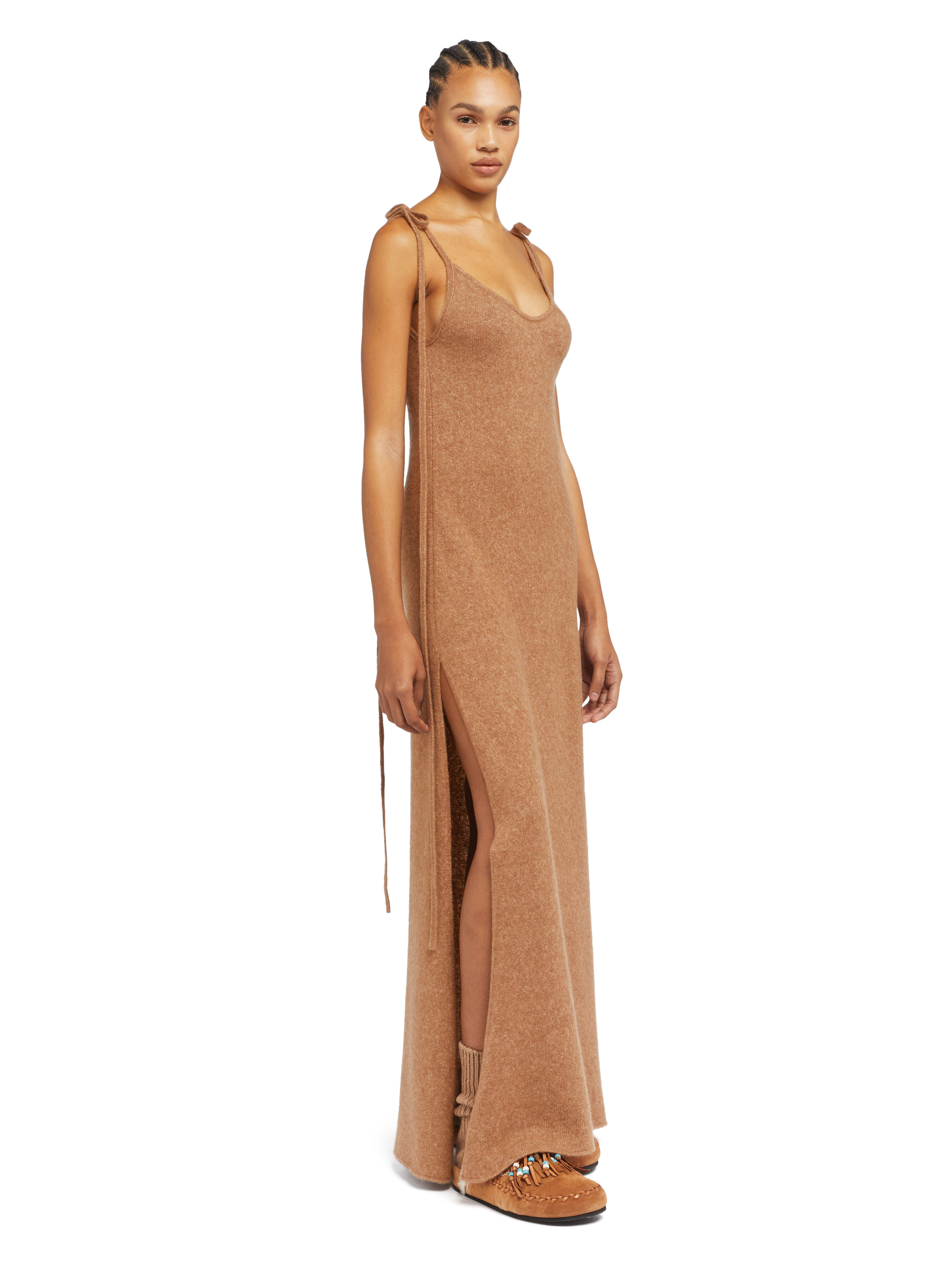 Alanui Alanui Finest Dress Luli Brown LWHI05DE25KNI001