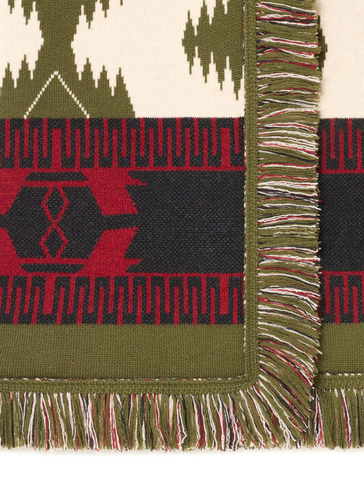 Alanui Icon Jacquard Coat Ivory-Olive LWHQ003E25KNI001 Alanui Icon Jacquard Coat Ivory-Olive LWHQ003E25KNI001