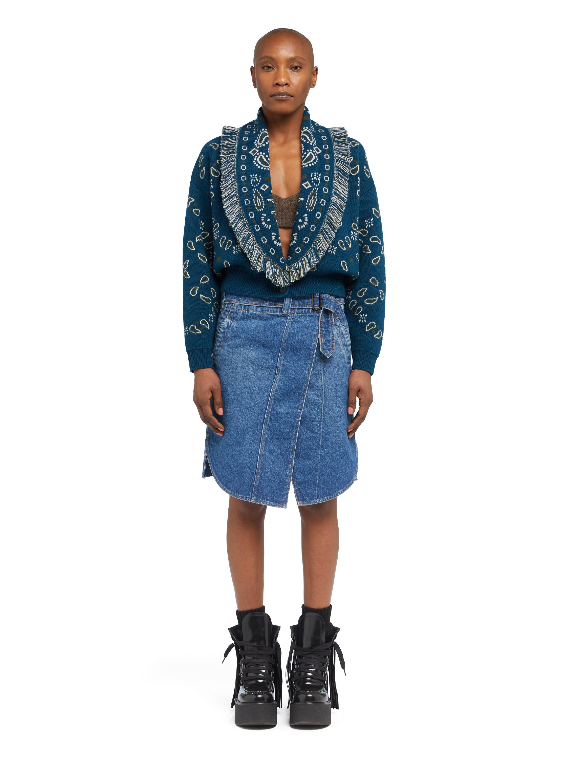 Alanui Bandana Jacquard Cardi-Bomber Arbour-Multicolor LWHB026E25KNI001