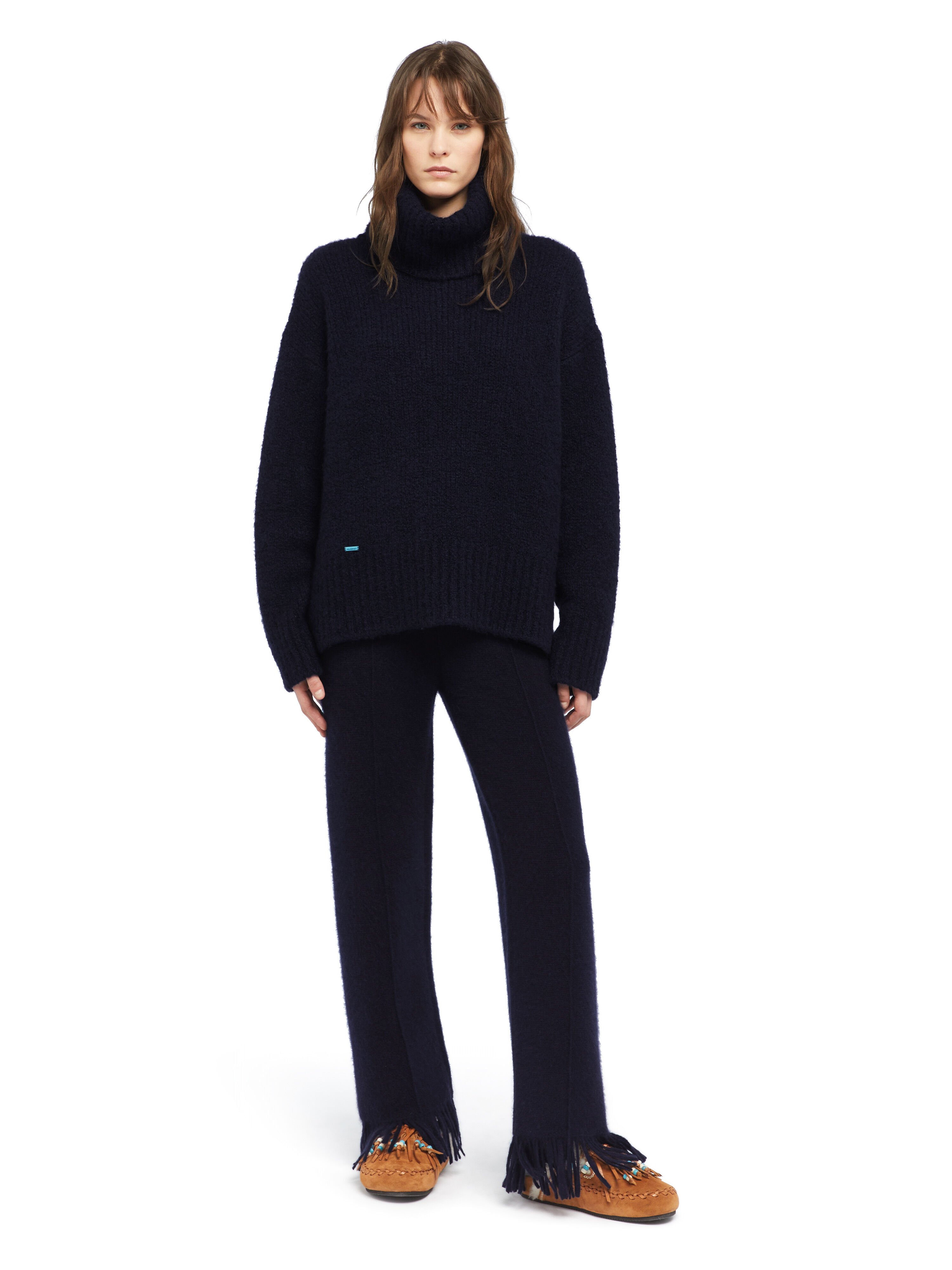 Alanui Alanui Finest Turtleneck Midnight Blue LWHF008E25KNI001