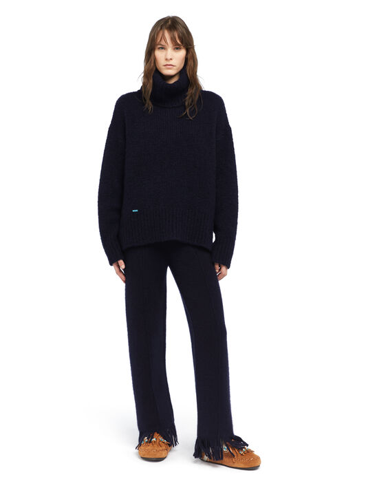 Alanui Alanui Finest Turtleneck Midnight Blue LWHF008E25KNI001 Alanui Alanui Finest Turtleneck Midnight Blue LWHF008E25KNI001