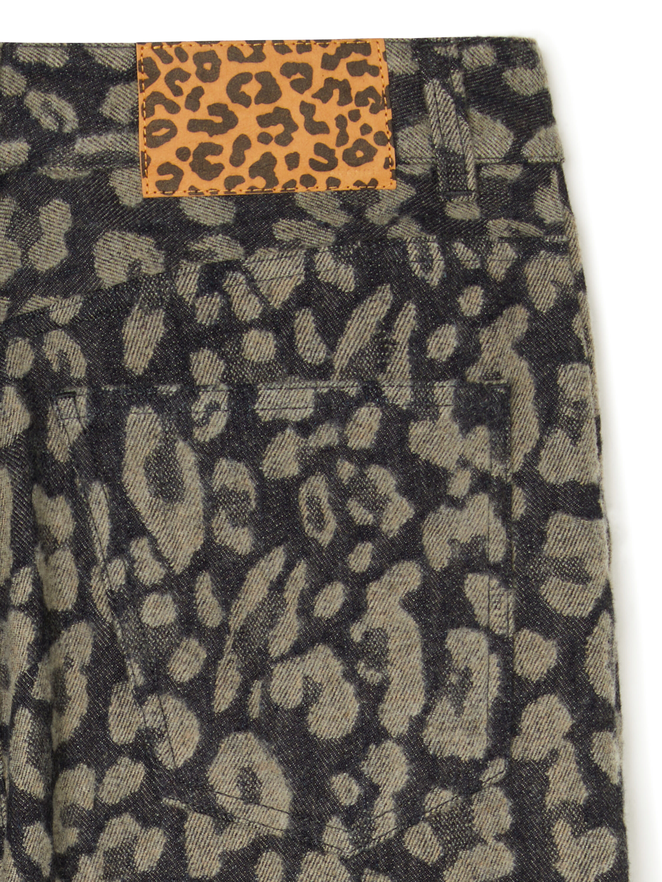 Alanui Seattle Jungle Wide Leg Denim Pants Ardesia-Dark Dust LWYB003E25DEN001