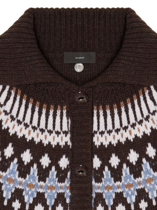 Alanui Sweet Winter Jacket Coffee-Multicolor LWHQ01DE24KNI001