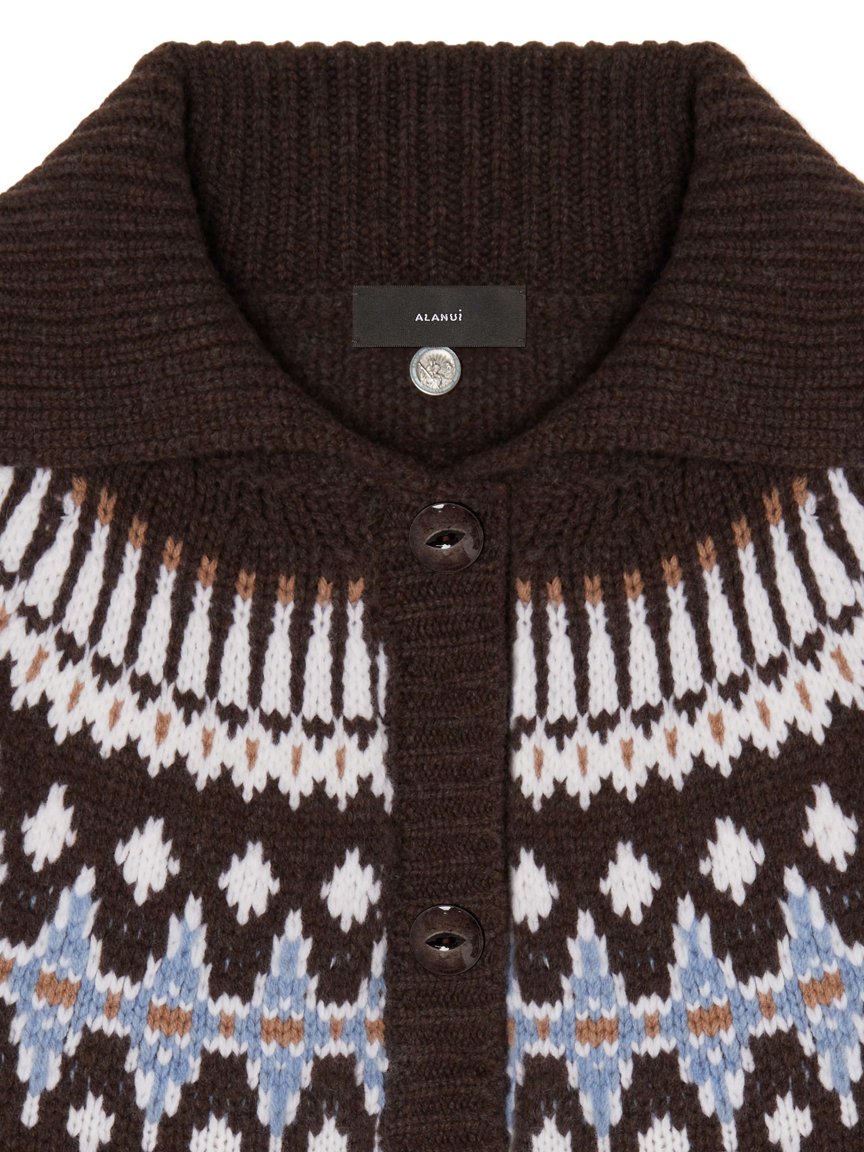 Alanui Sweet Winter Jacket Coffee-Multicolor LWHQ01DE24KNI001