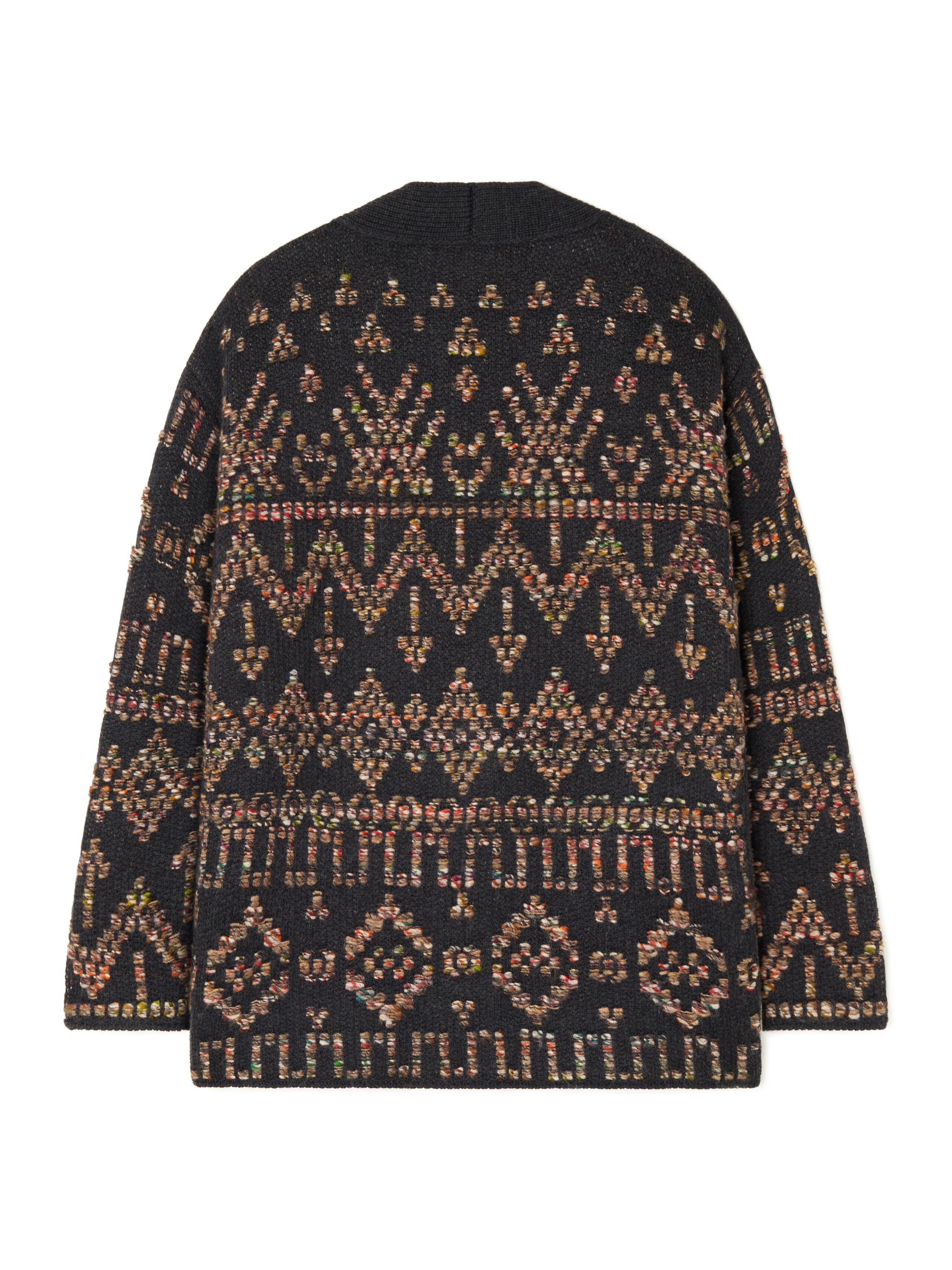 Alanui Grunge Beat Cardigan Charcoal-Multicolor LMHB027E25KNI001