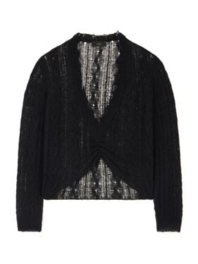 Alanui Desert Drift V Neck Black LWHD001E25KNI001