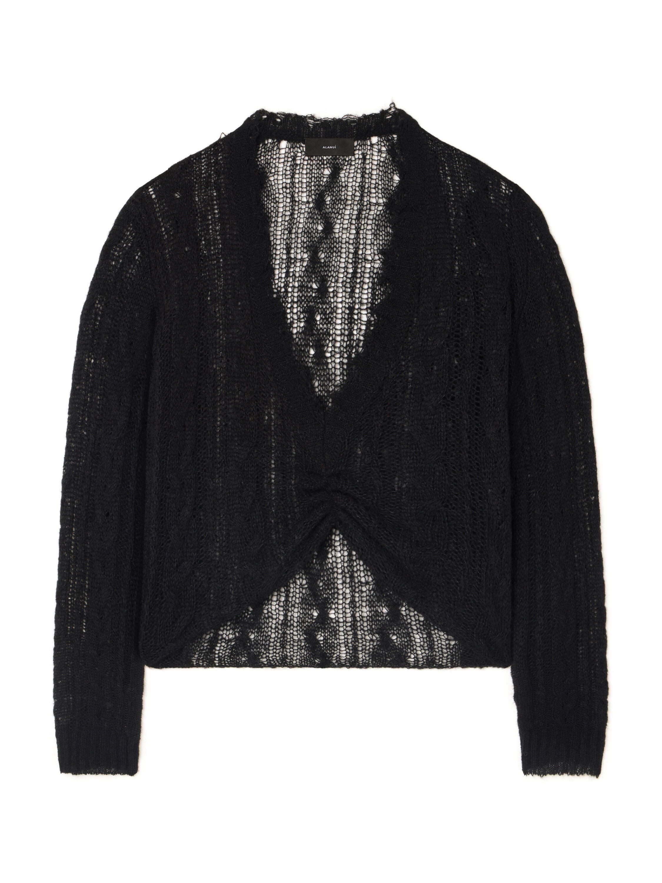 Alanui Desert Drift V Neck Black LWHD001E25KNI001