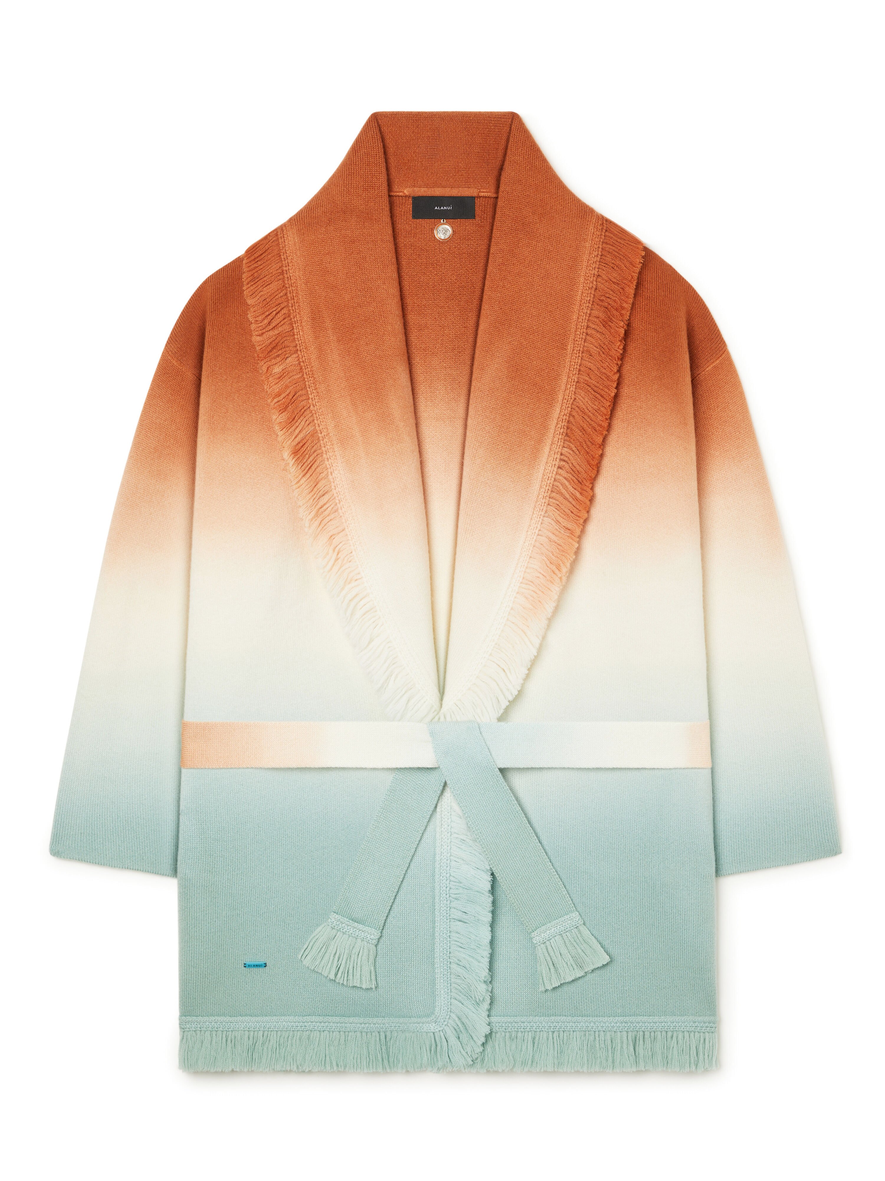 Alanui Shades Of Shore Cardigan Red Earth-Acquamarine LWHB064R26KNI016