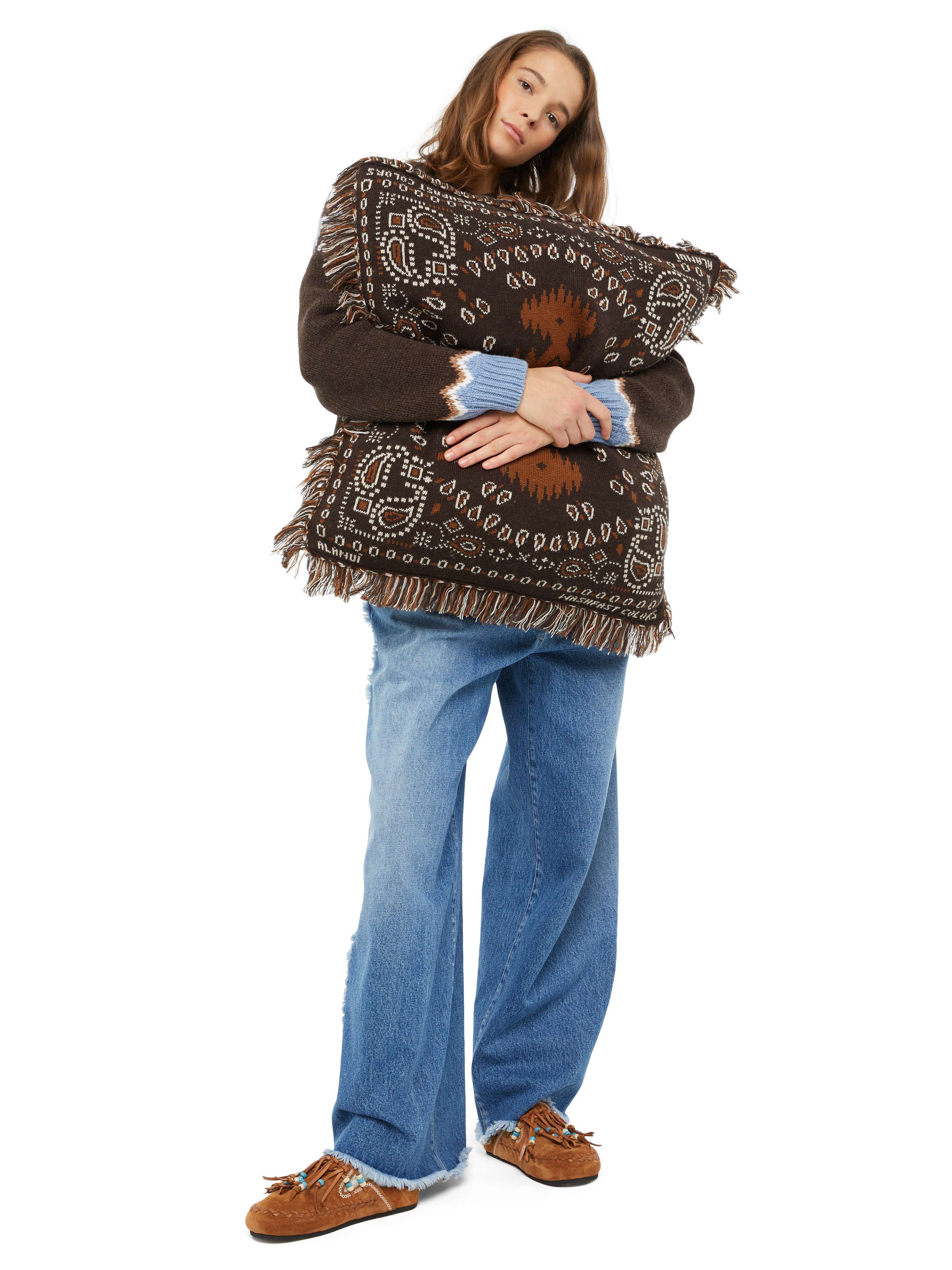 Alanui Sweet Winter Sweater Coffee-Multicolor LWHE061E24KNI001