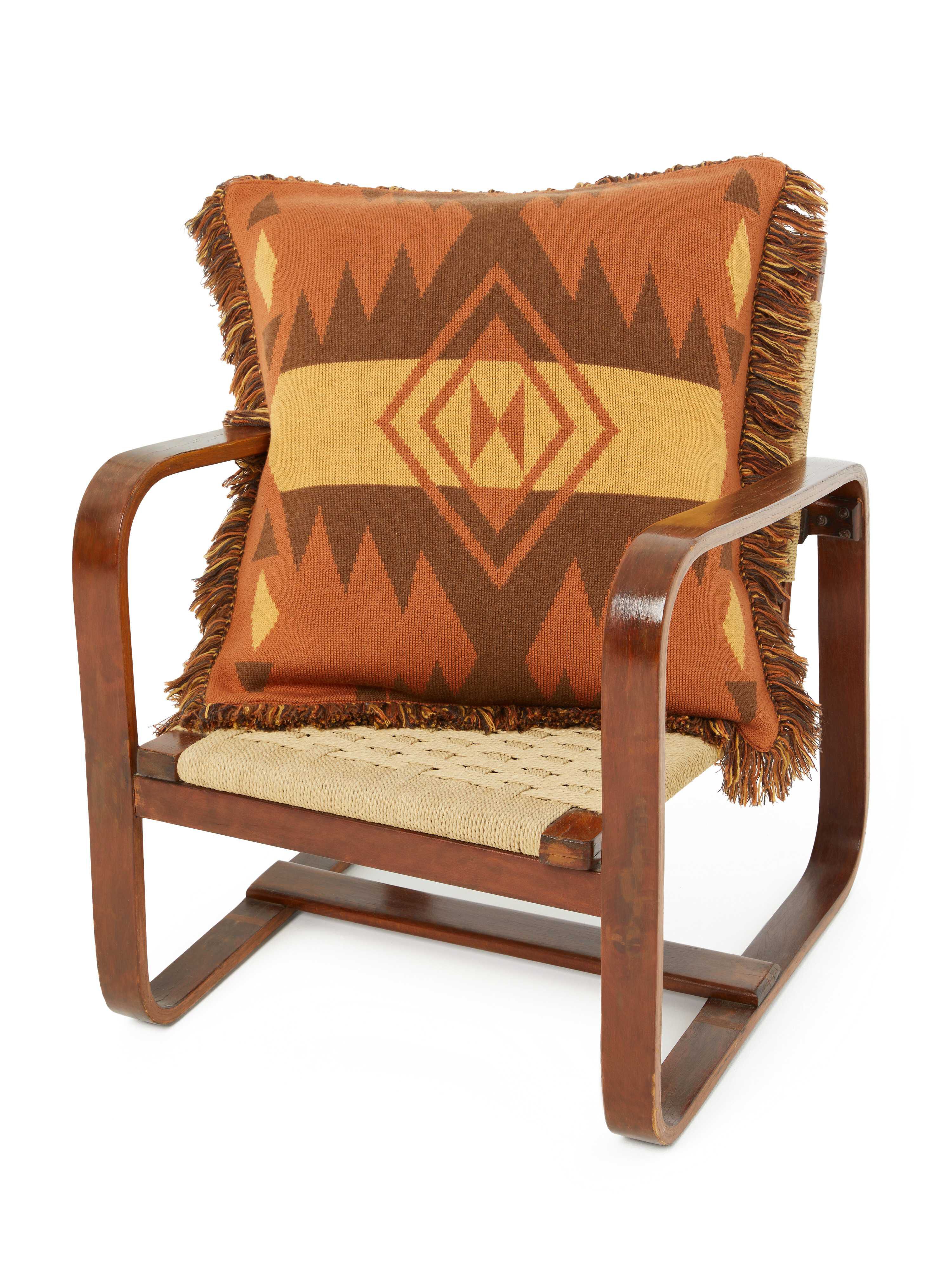 Alanui Icon Jacquard Pillow Tamarind-Castagno LWZH001E24KNI001