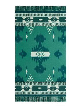 Alanui Icon Jacquard Blanket Linseed-Cognac LWRO002R25KNI001