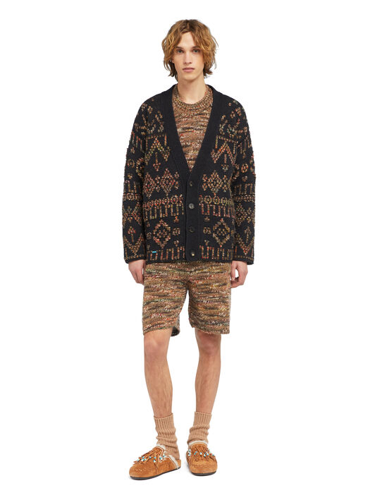 Alanui Grunge Beat Cardigan Charcoal-Multicolor LMHB027E25KNI001 Alanui Grunge Beat Cardigan Charcoal-Multicolor LMHB027E25KNI001
