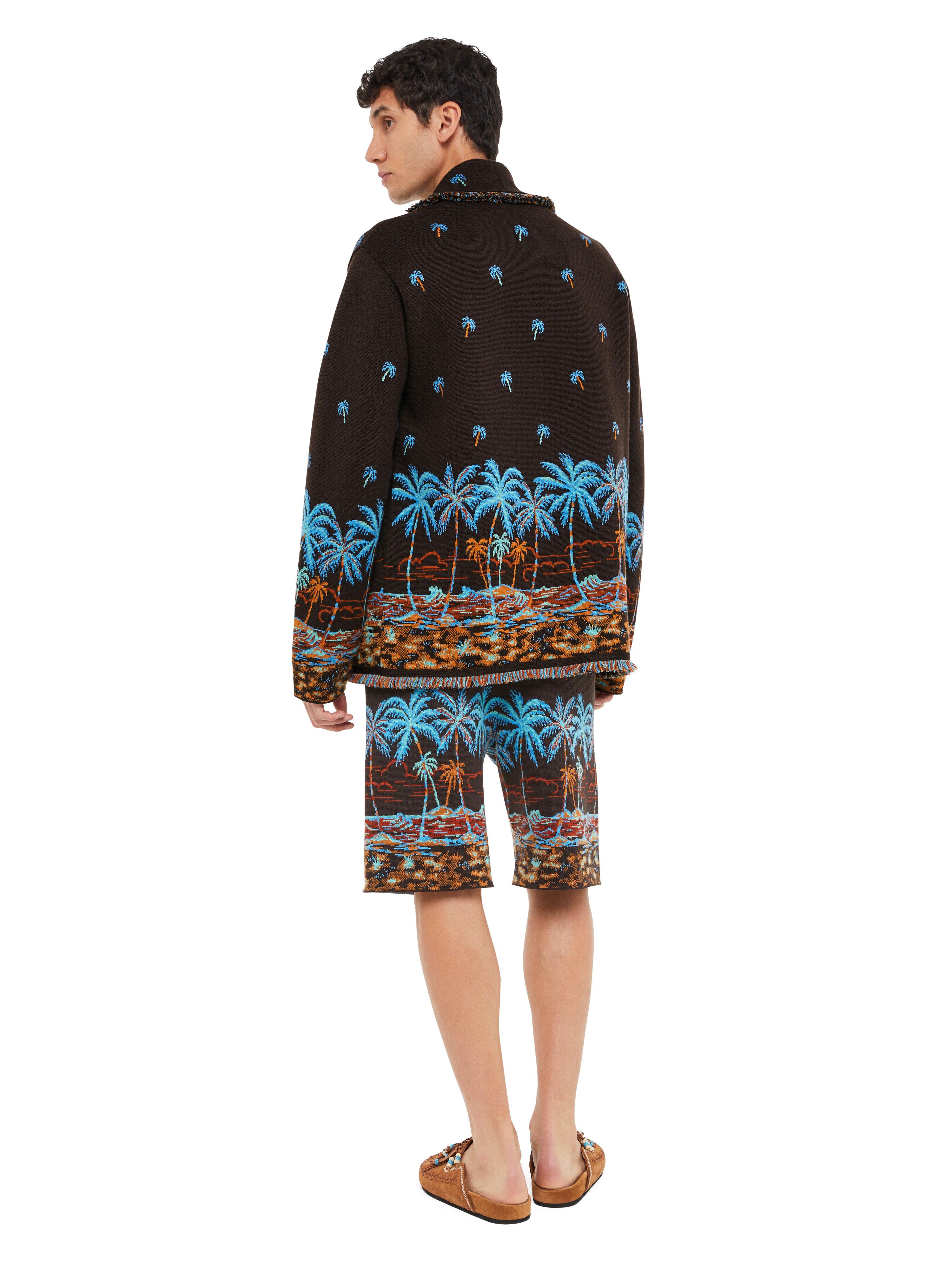 Alanui The Tale Of Hawaiian Cardigan Coffee-Linseed LMHB039R25KNI002