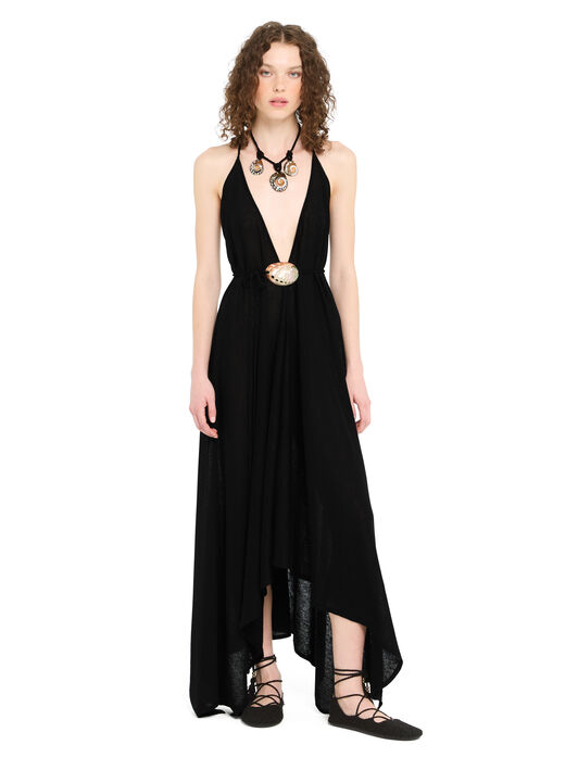 Alanui Mermaid Inside Dress Black LWHI048R26KNI001